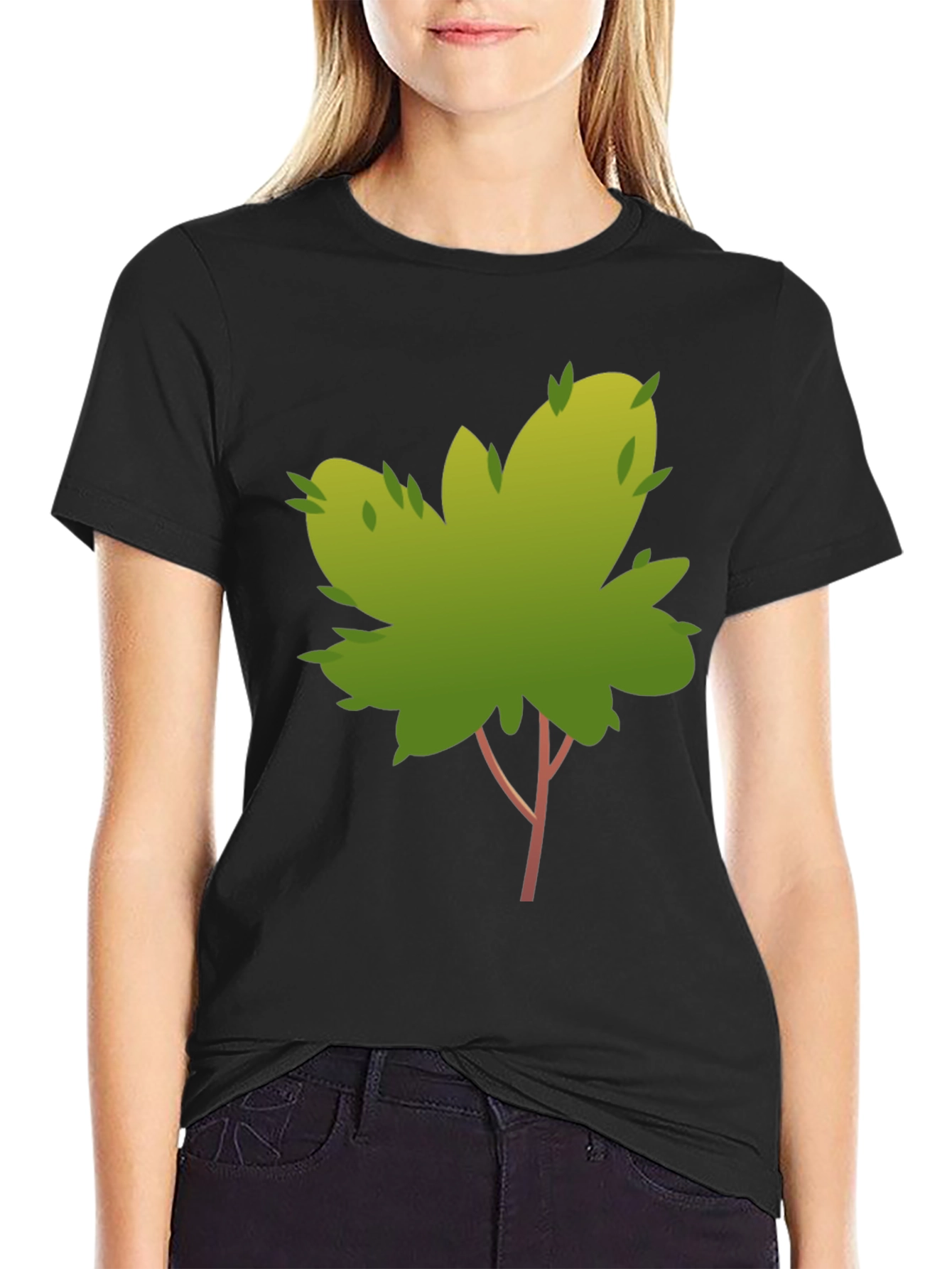 Nature Tree Graphic Tee - Stylish Black Cotton T-Shirt