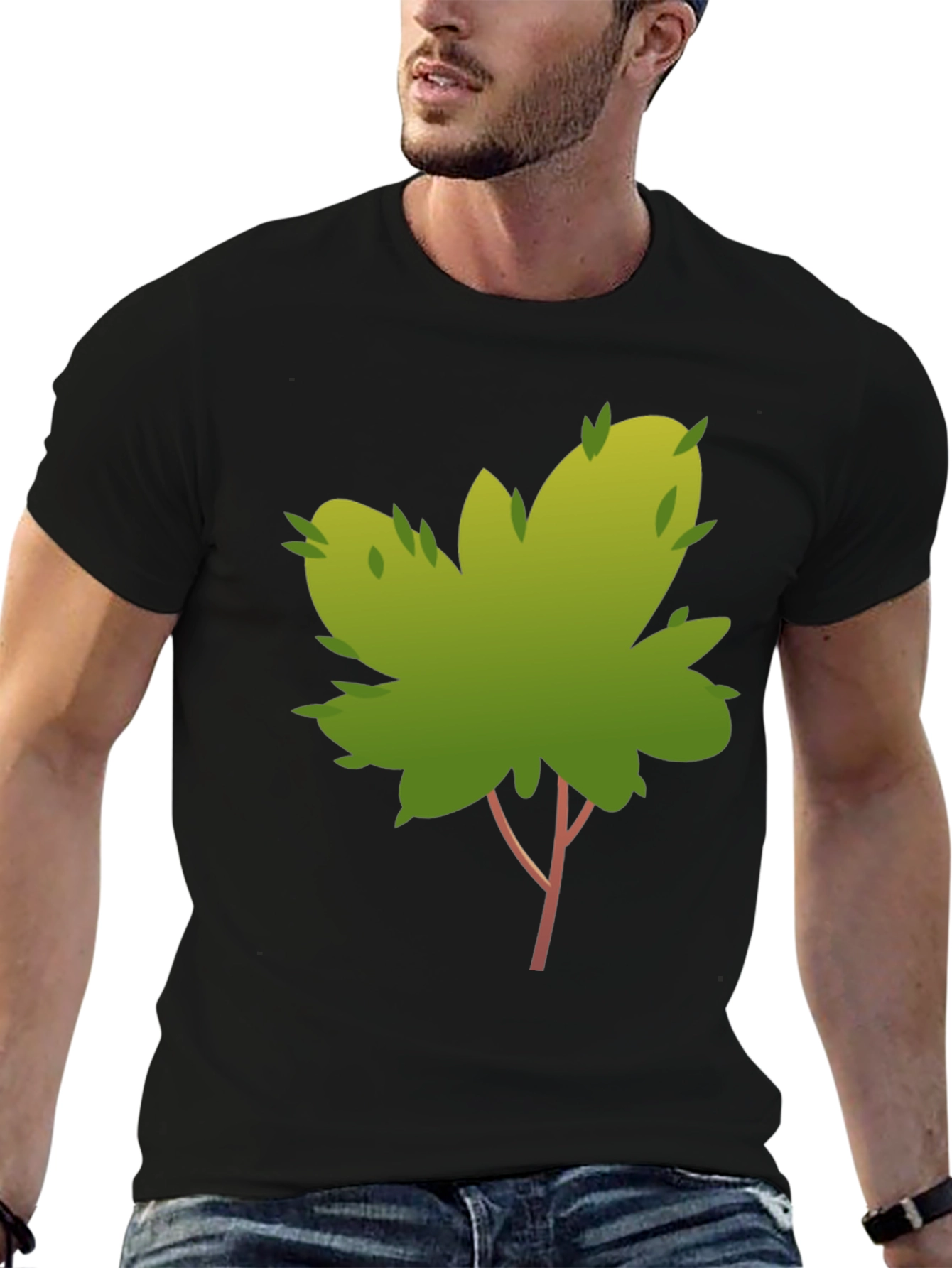 Nature Tree Graphic Tee - Stylish Black Cotton T-Shirt