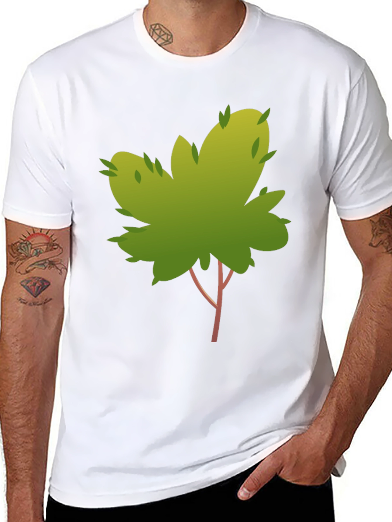 Nature Tree Graphic Tee - Stylish Black Cotton T-Shirt