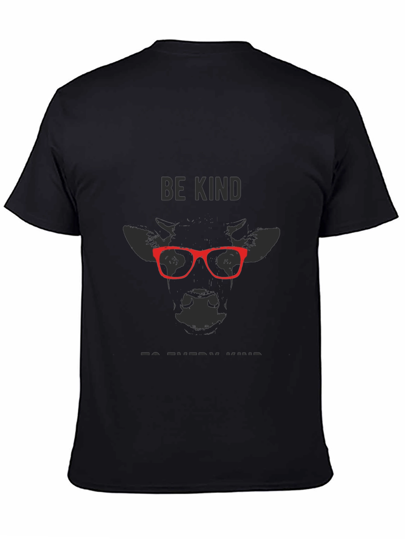 Be Kind Cow T-Shirt - Soft Black Tee