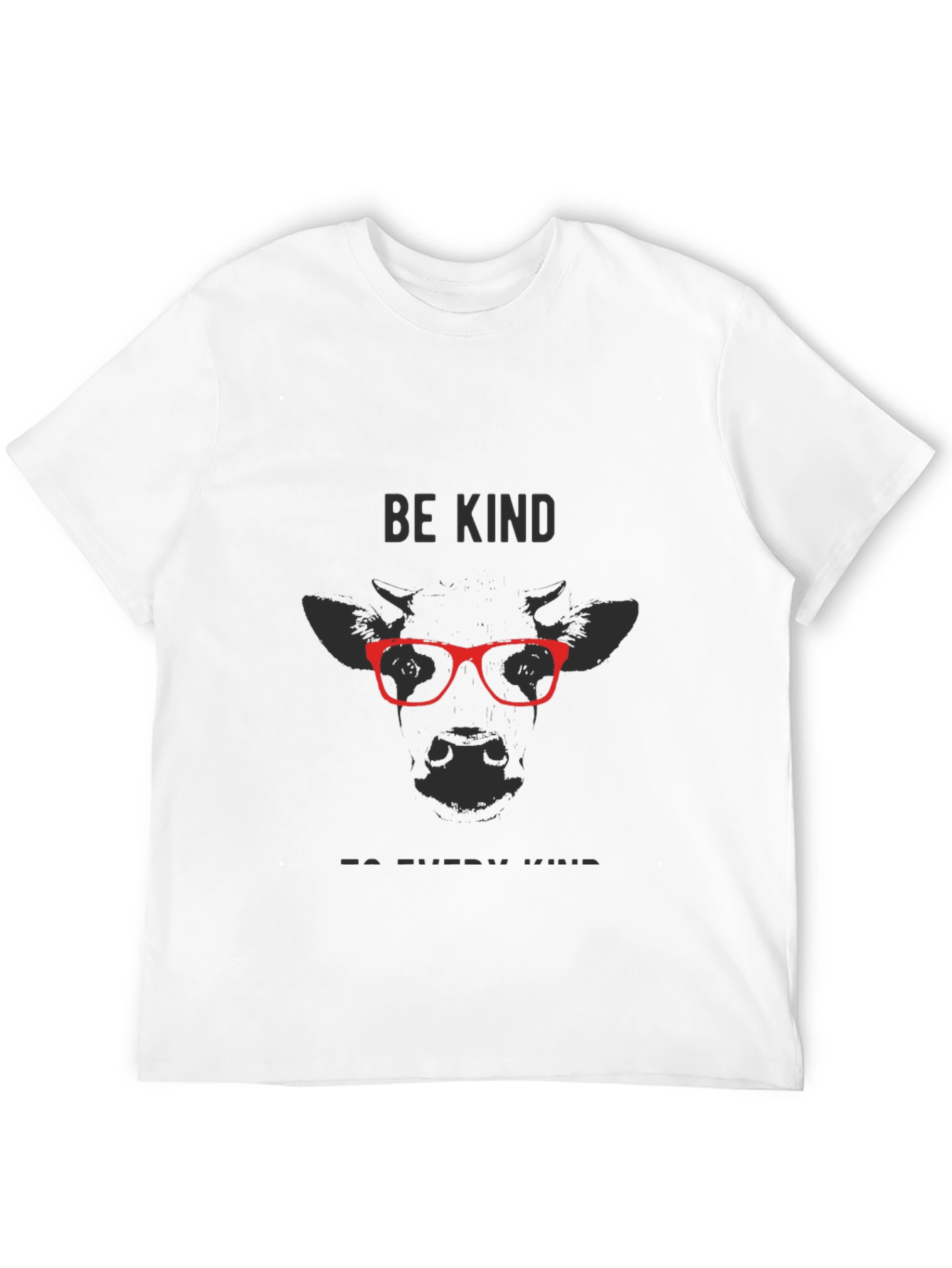 Be Kind Cow T-Shirt - Soft Black Tee