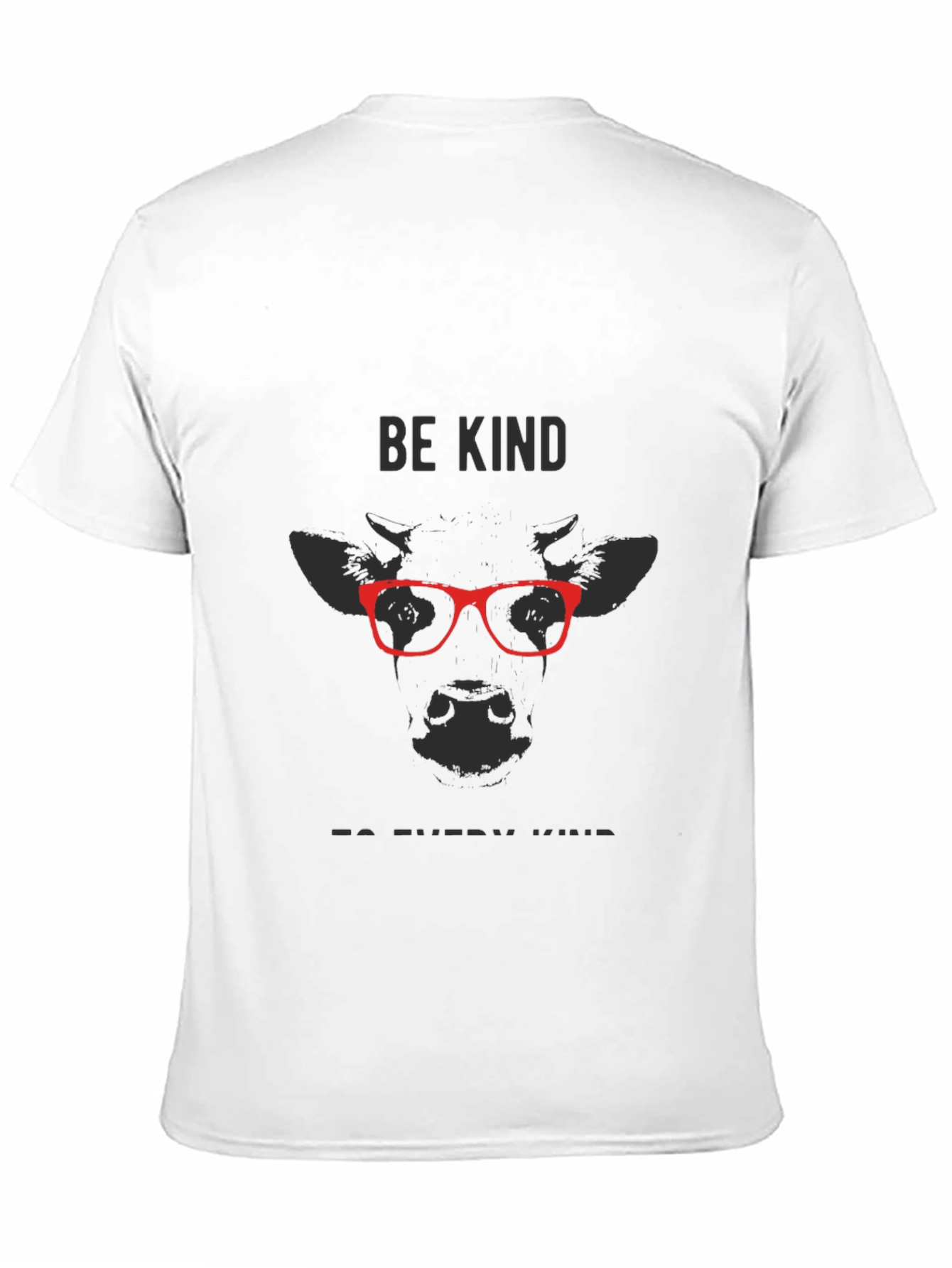 Be Kind Cow T-Shirt - Soft Black Tee
