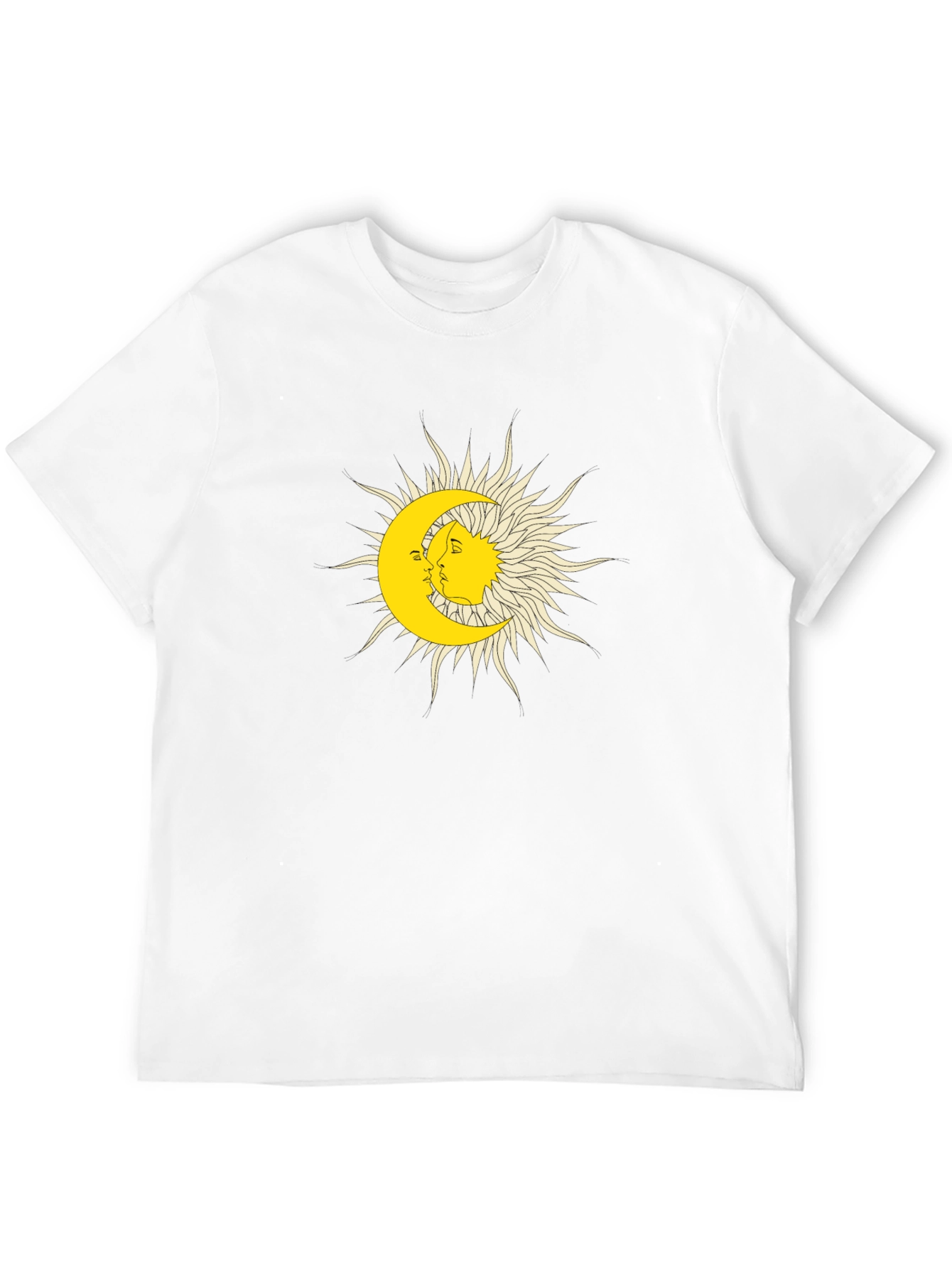 Sun & Moon Graphic Tee - Black Cotton Blend