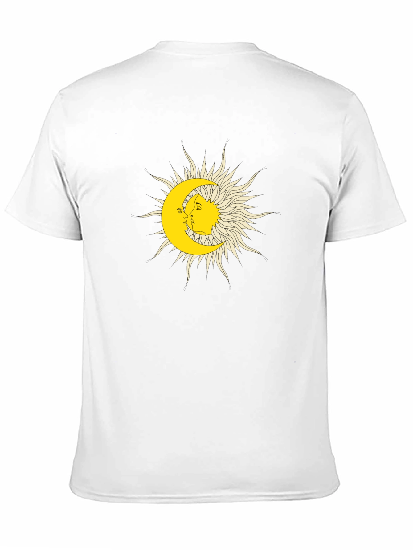 Sun & Moon Graphic Tee - Black Cotton Blend