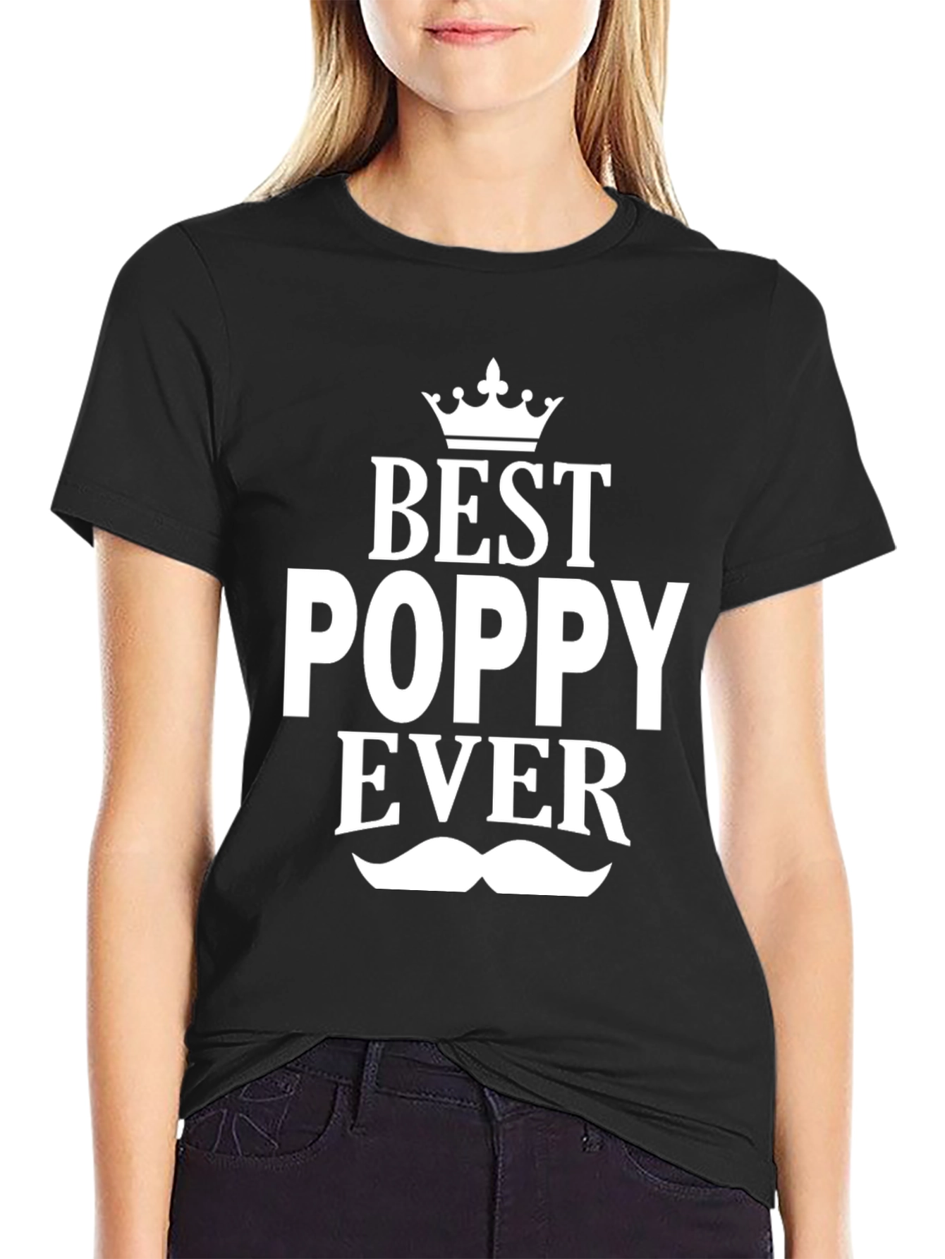 Best Poppy Ever Black Graphic T-Shirt
