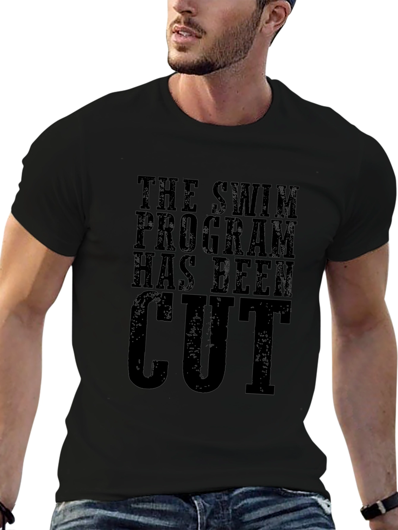 Swim Program Cut T-Shirt - Unisex Black Tee