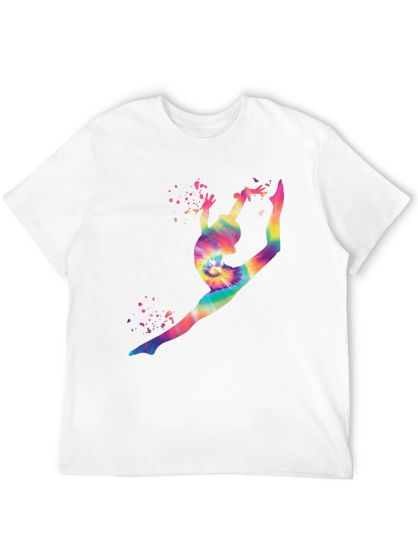 Gymnast Tie-Dye Graphic T-Shirt - Black