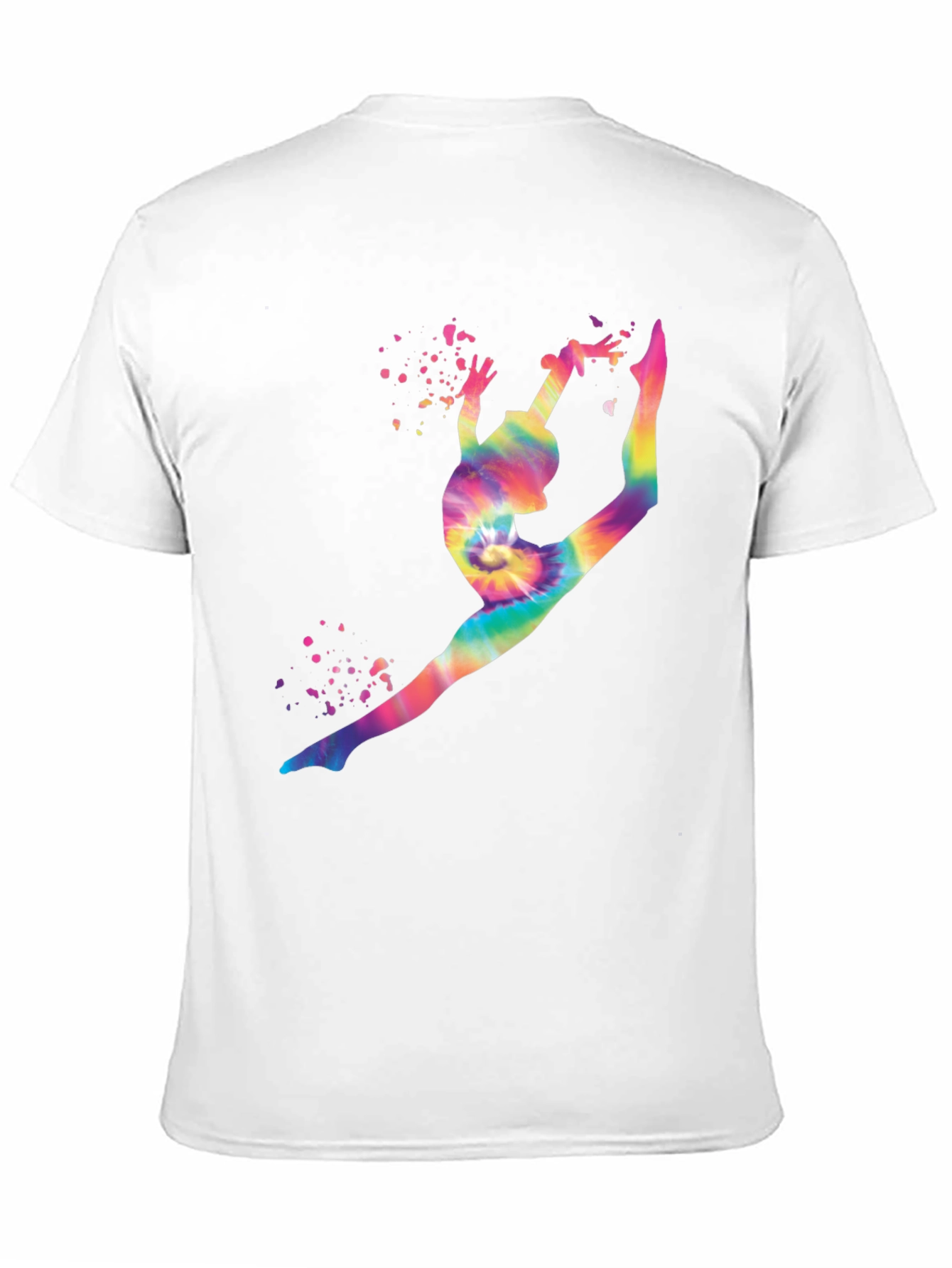 Gymnast Tie-Dye Graphic T-Shirt - Black