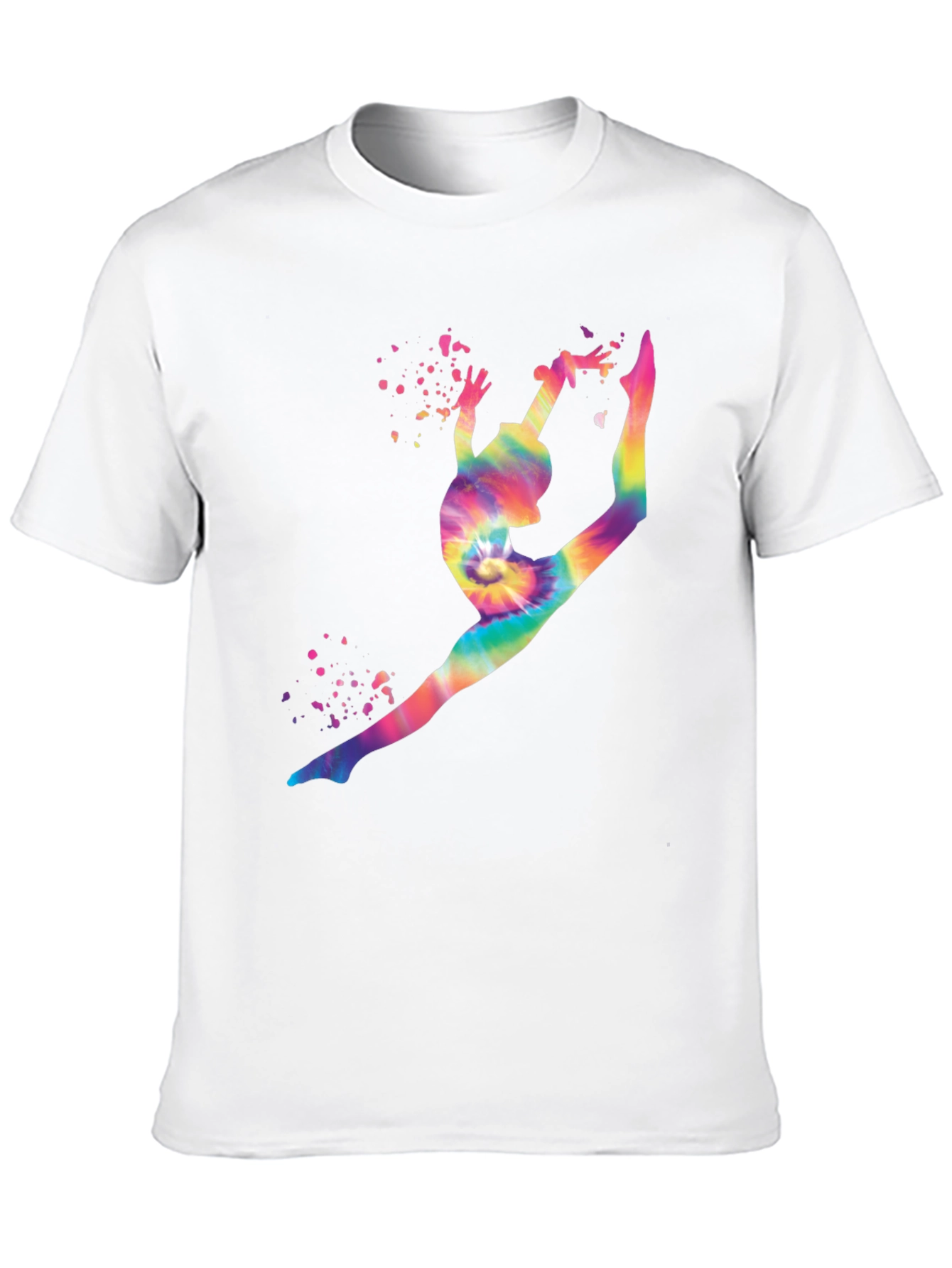 Gymnast Tie-Dye Graphic T-Shirt - Black