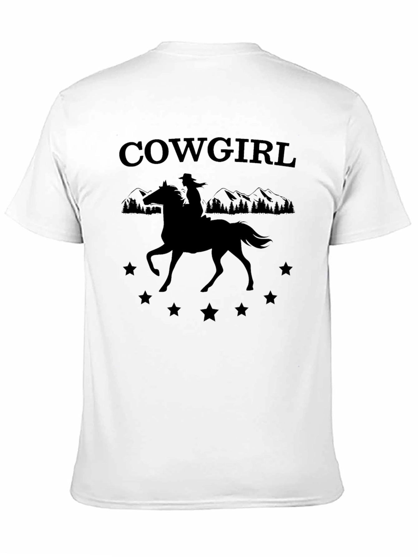 Cowgirl Silhouette Graphic Tee - Western Style