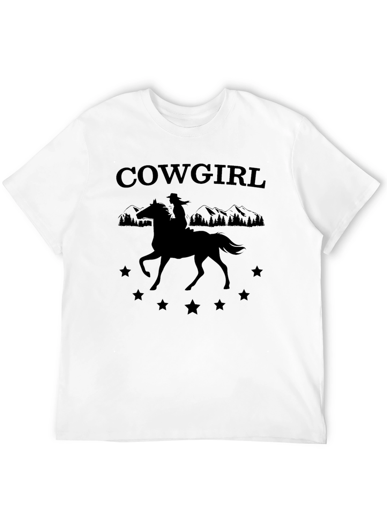 Cowgirl Silhouette Graphic Tee - Western Style