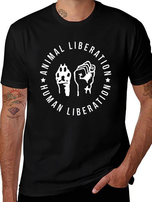 Animal Liberation Human Liberation Black T-Shirt