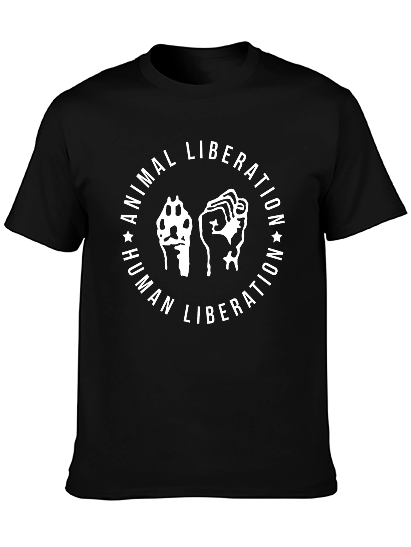 Animal Liberation Human Liberation Black T-Shirt