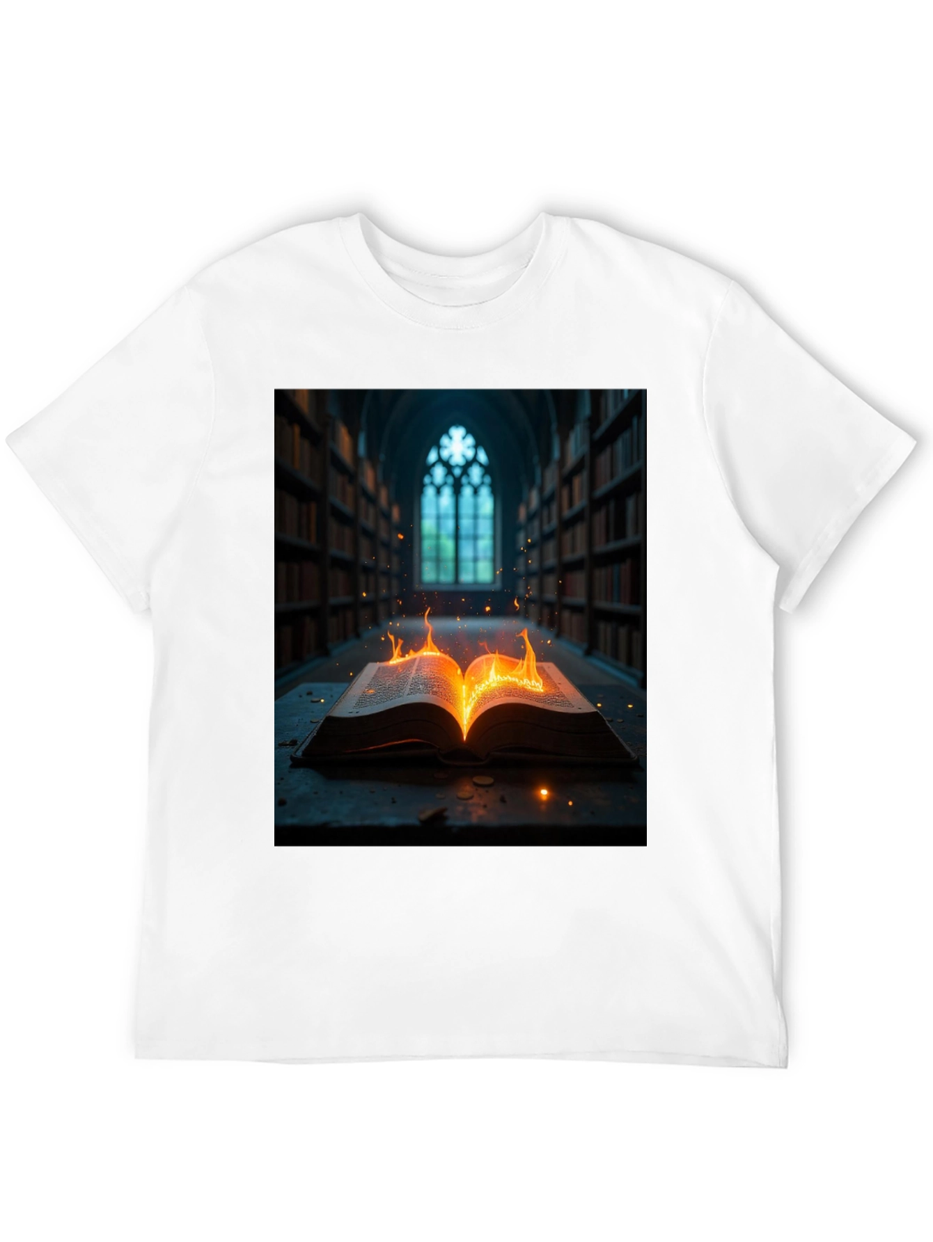 Mystical Burning Book Graphic Tee