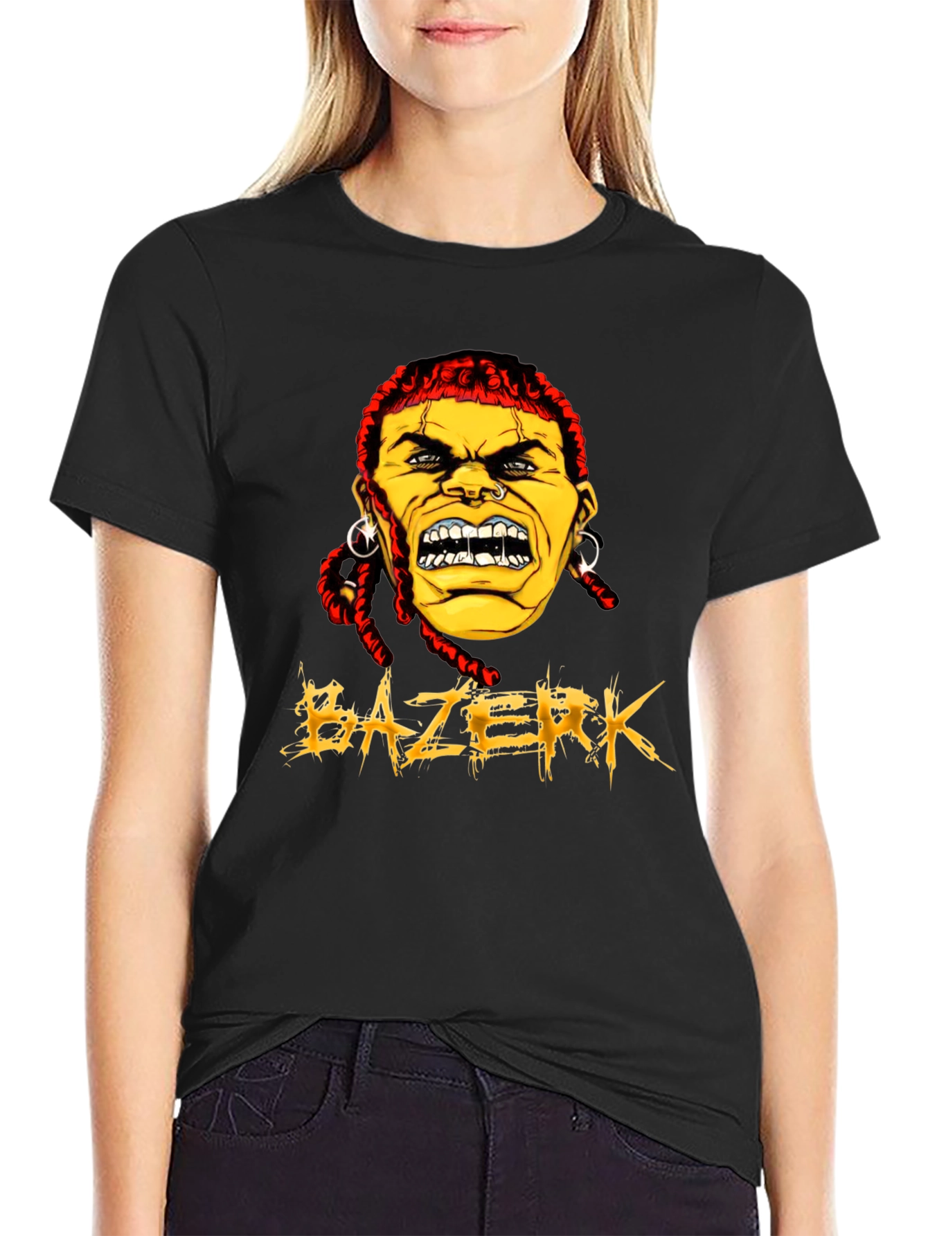 BAZERK Graphic Tee - Mens Black Crew Neck