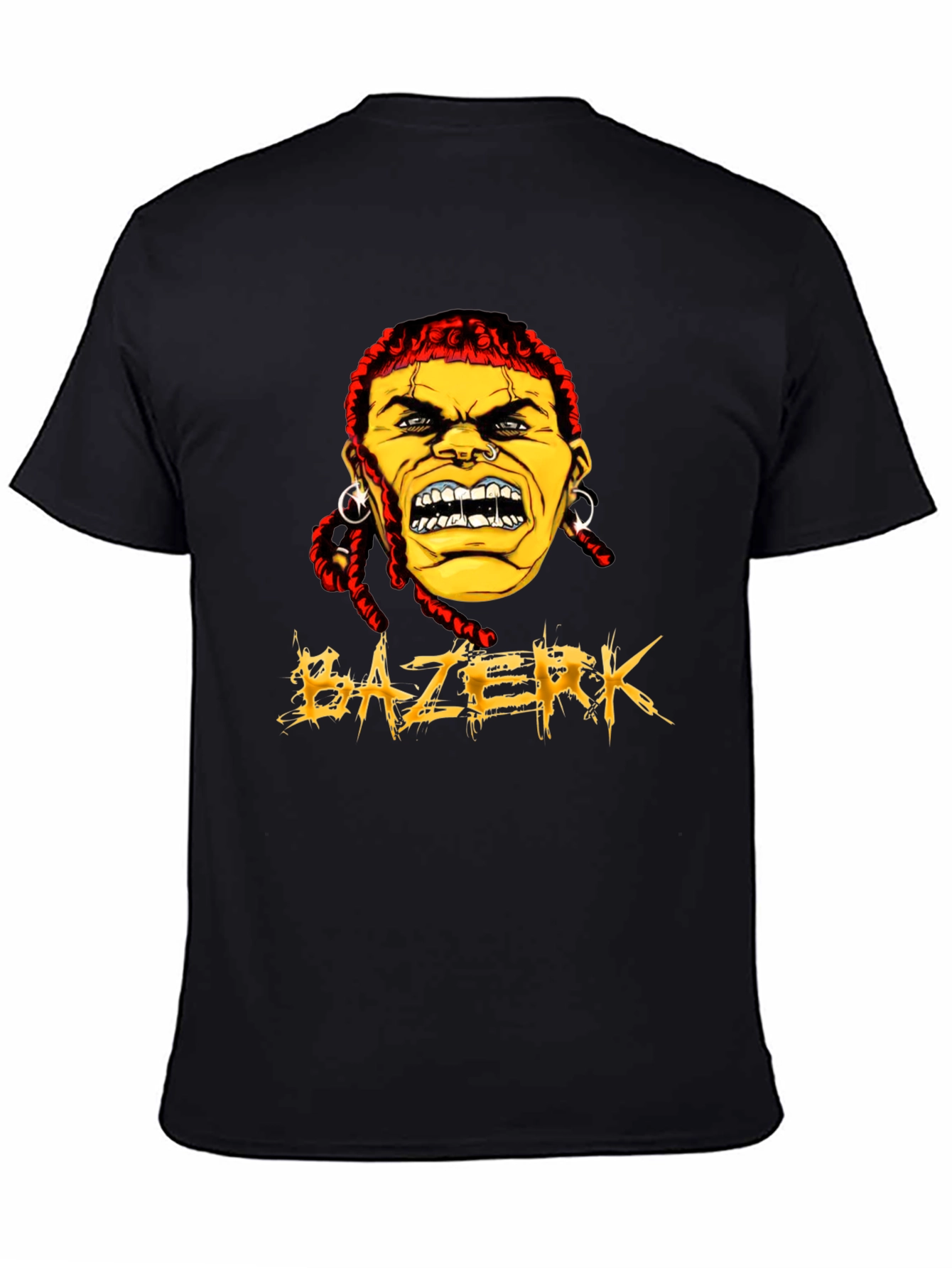 BAZERK Graphic Tee - Mens Black Crew Neck