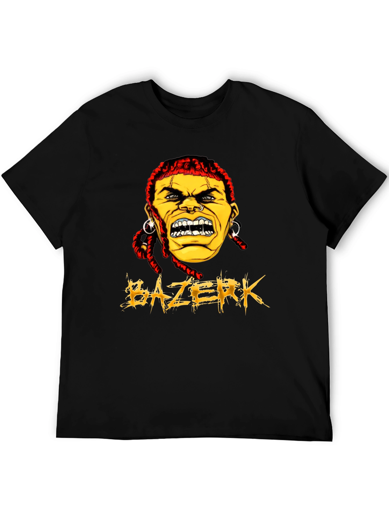 BAZERK Graphic Tee - Mens Black Crew Neck