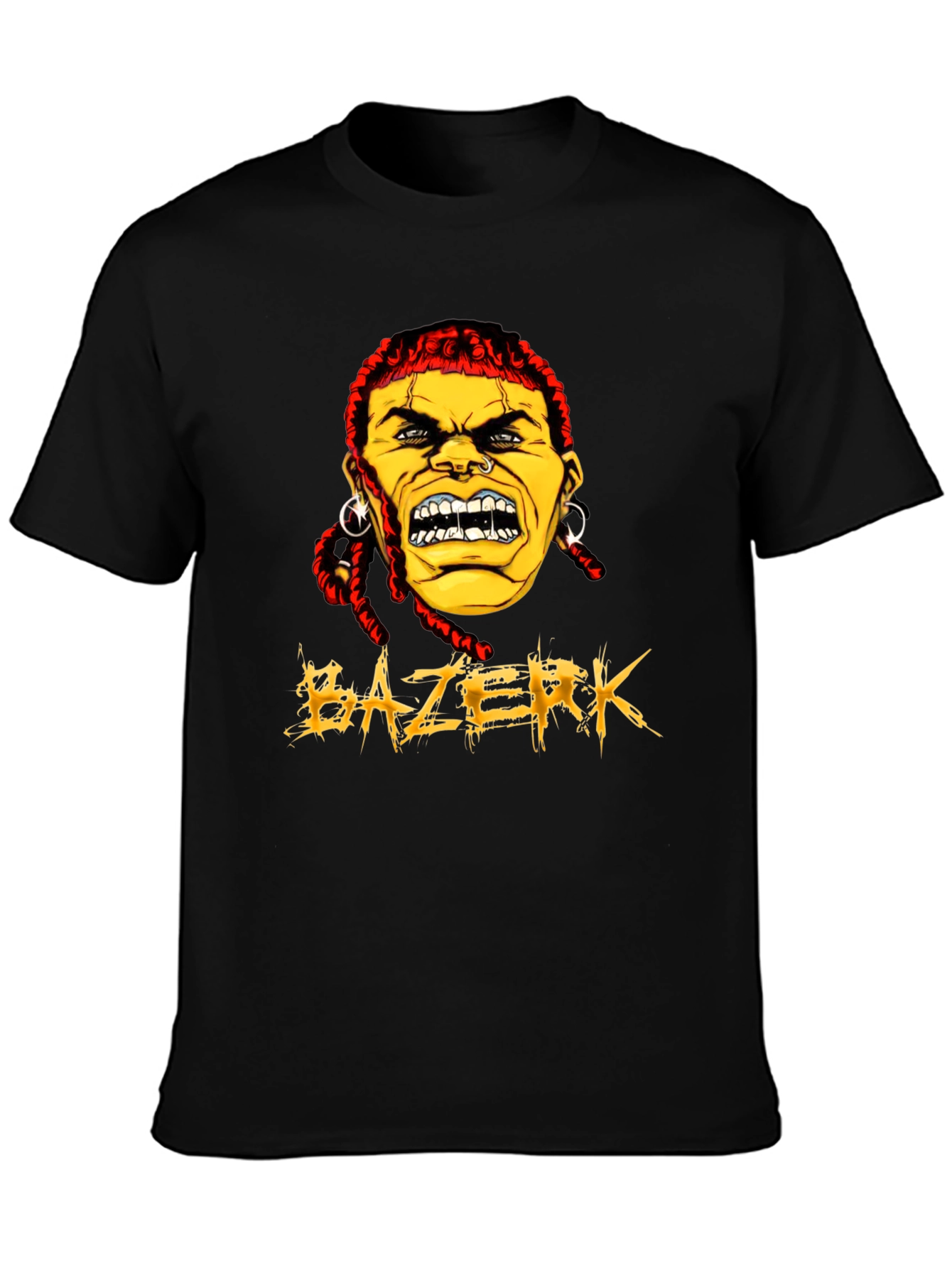 BAZERK Graphic Tee - Mens Black Crew Neck