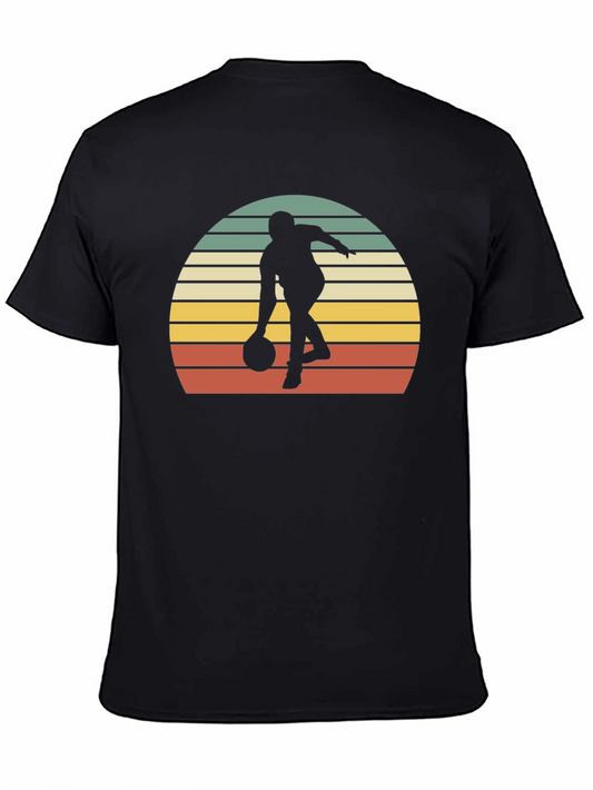 Retro Bowling Sunset Graphic T-Shirt