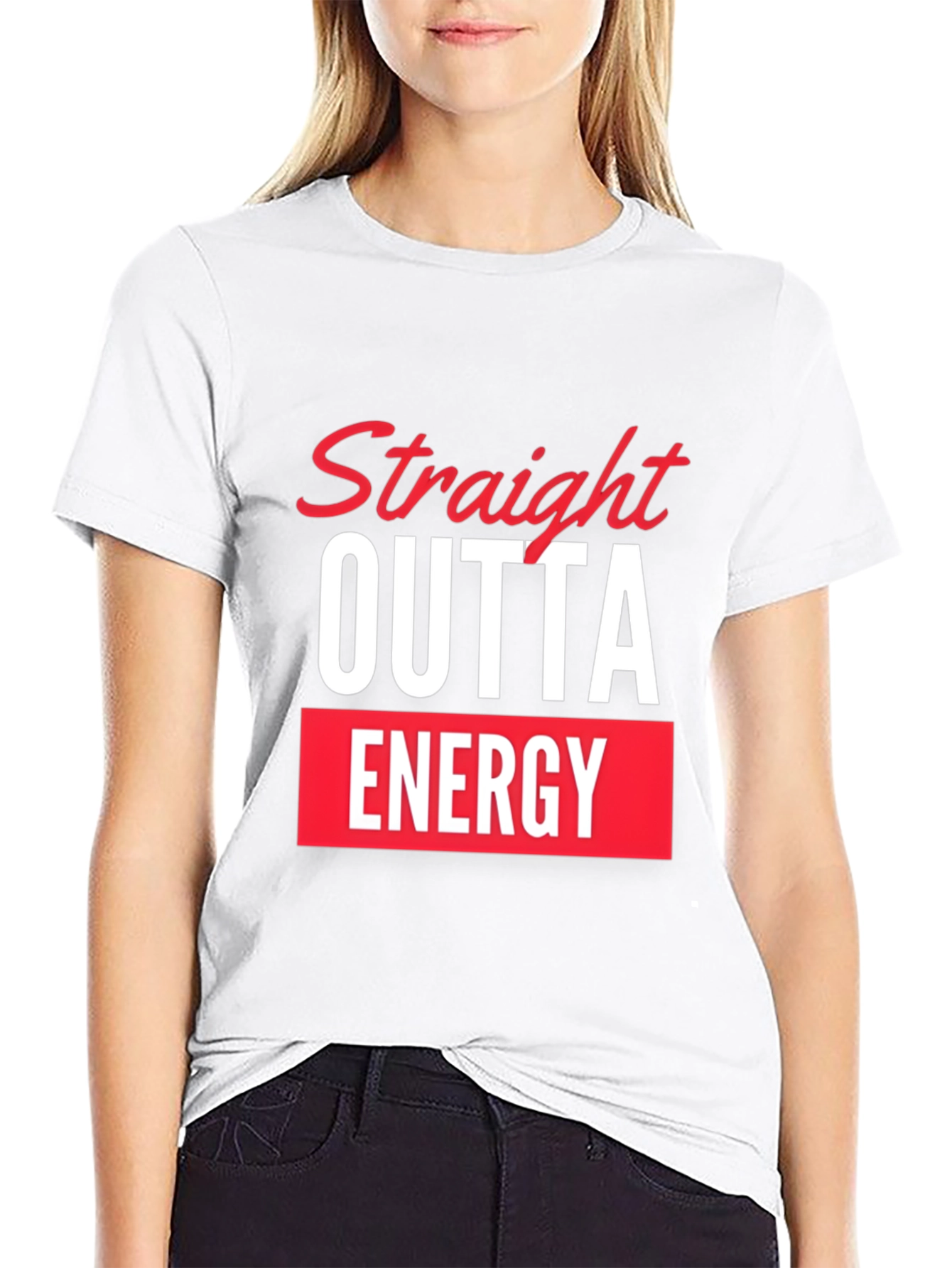 Straight Outta Energy Black Graphic Tee