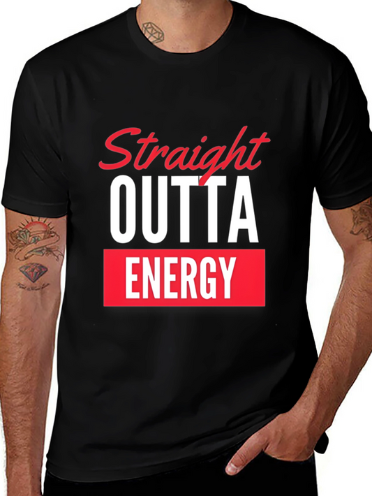 Straight Outta Energy Black Graphic Tee