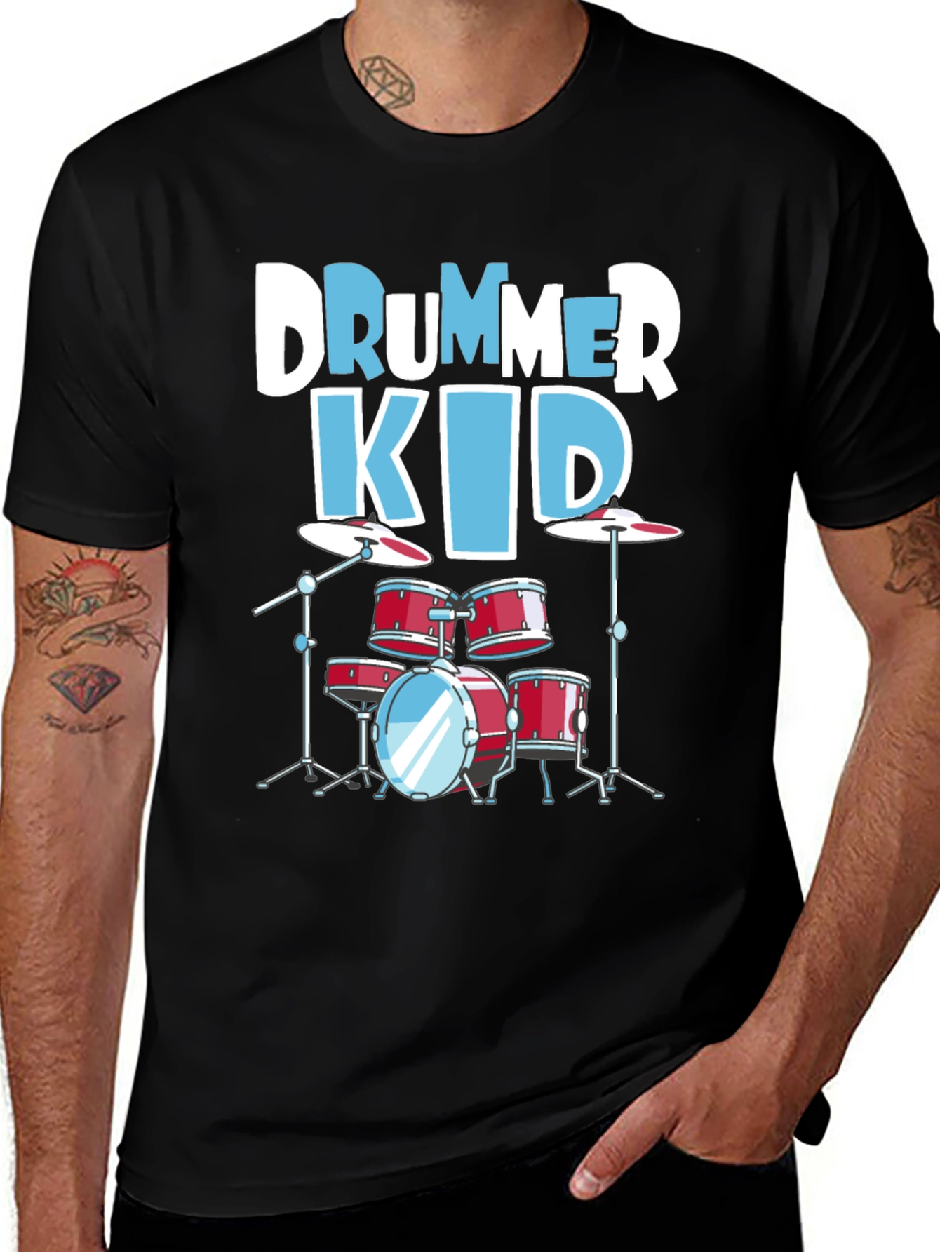 Drummer Kid Graphic Tee - Music Lover T-Shirt