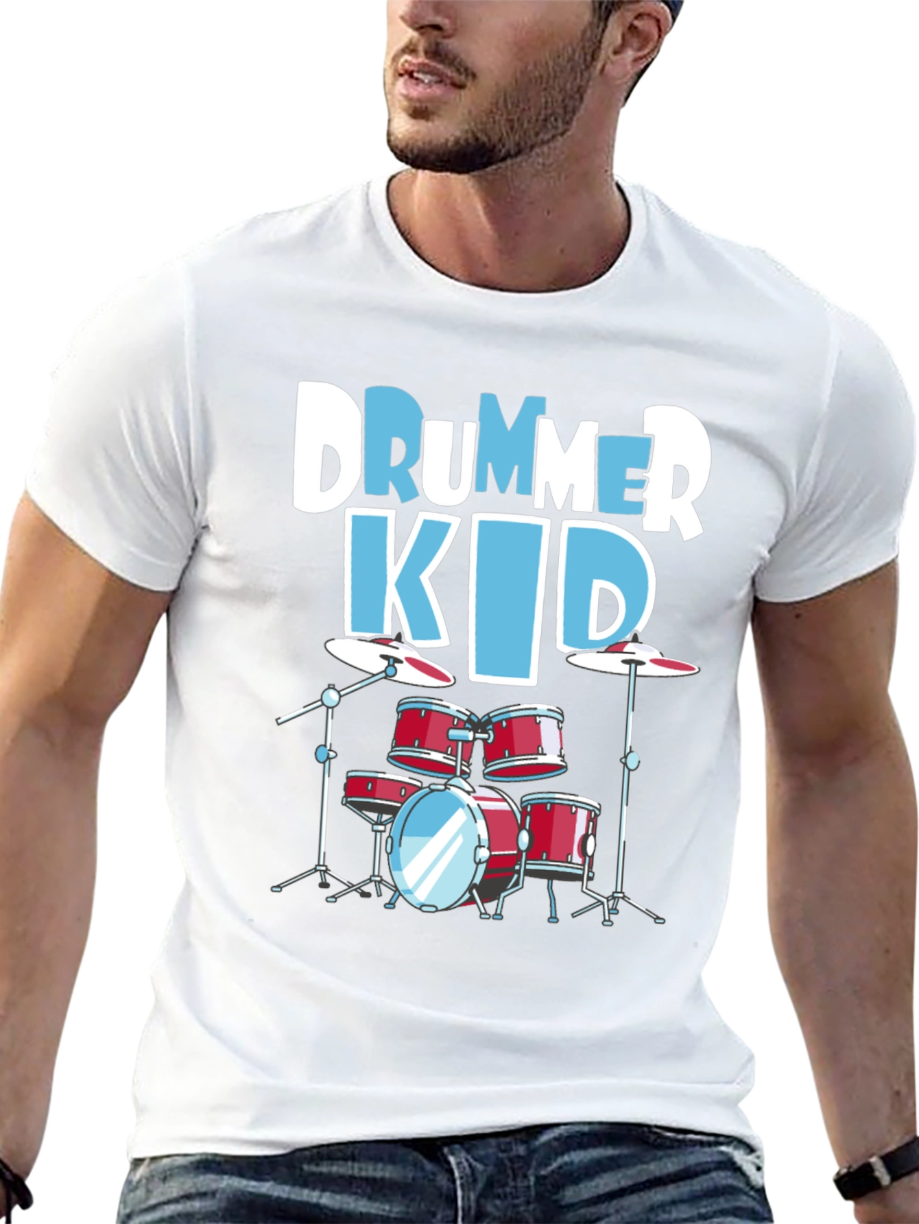 Drummer Kid Graphic Tee - Music Lover T-Shirt