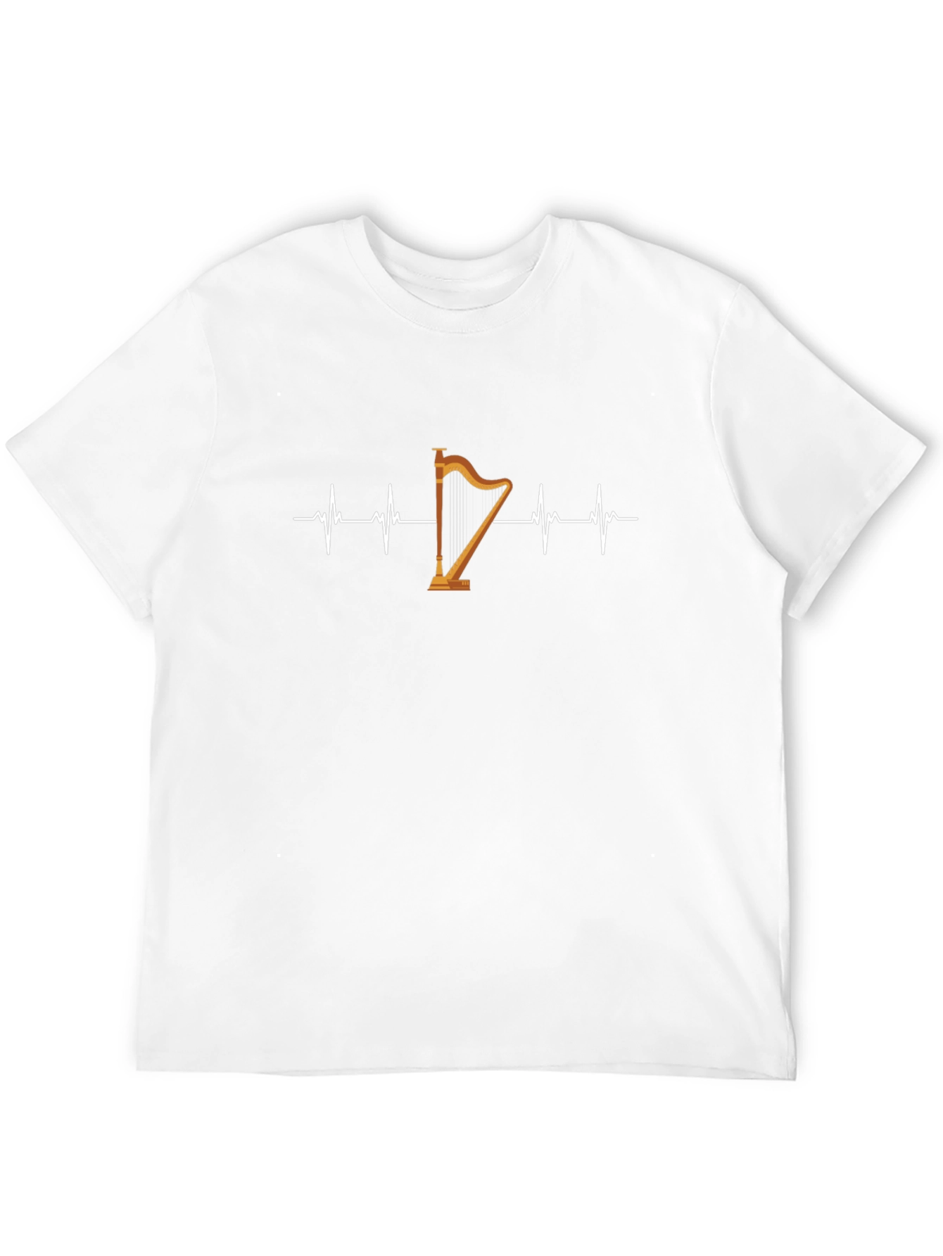 Harp Heartbeat Graphic Tee - Music Lovers Shirt