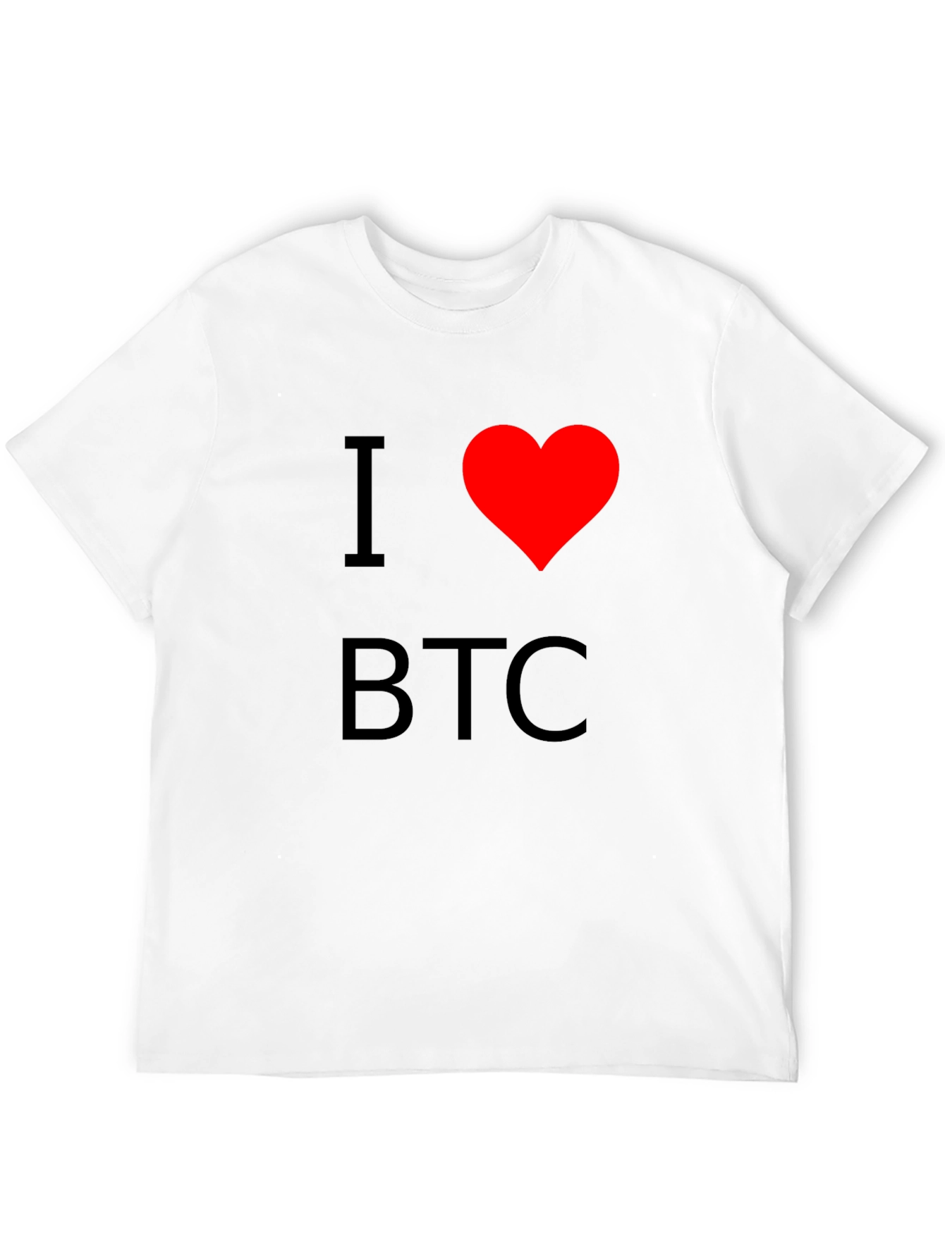 I Heart BTC Black T-Shirt - Bitcoin Cryptocurrency Tee