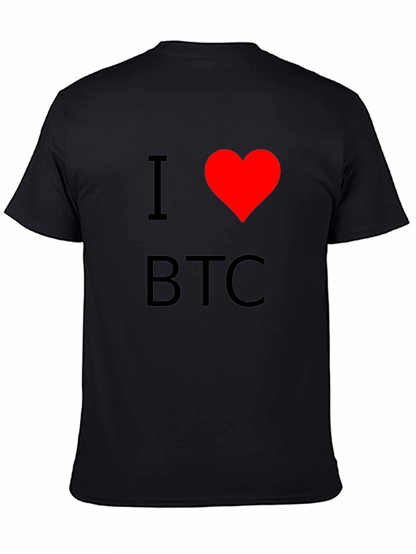 I Heart BTC Black T-Shirt - Bitcoin Cryptocurrency Tee