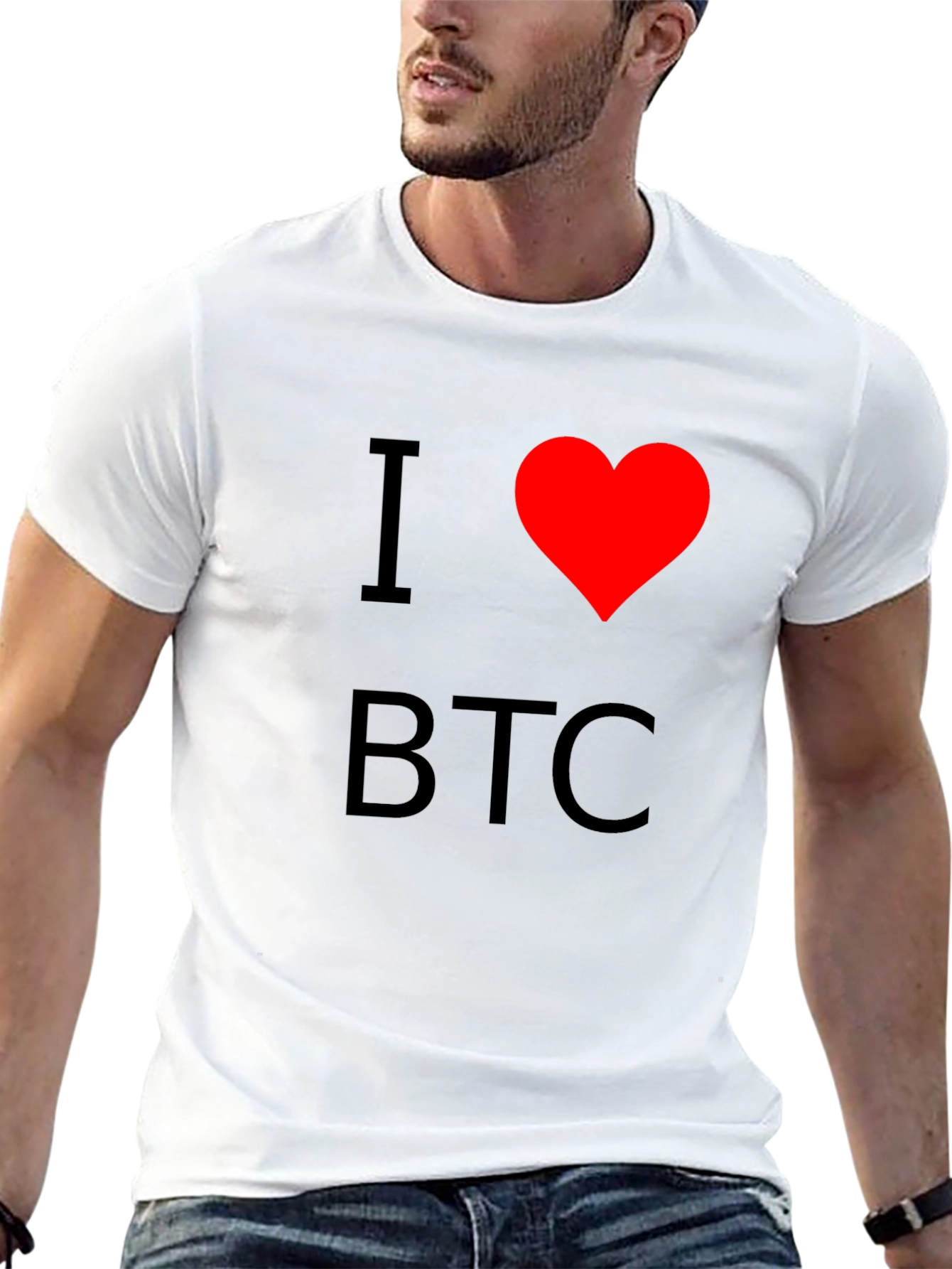 I Heart BTC Black T-Shirt - Bitcoin Cryptocurrency Tee
