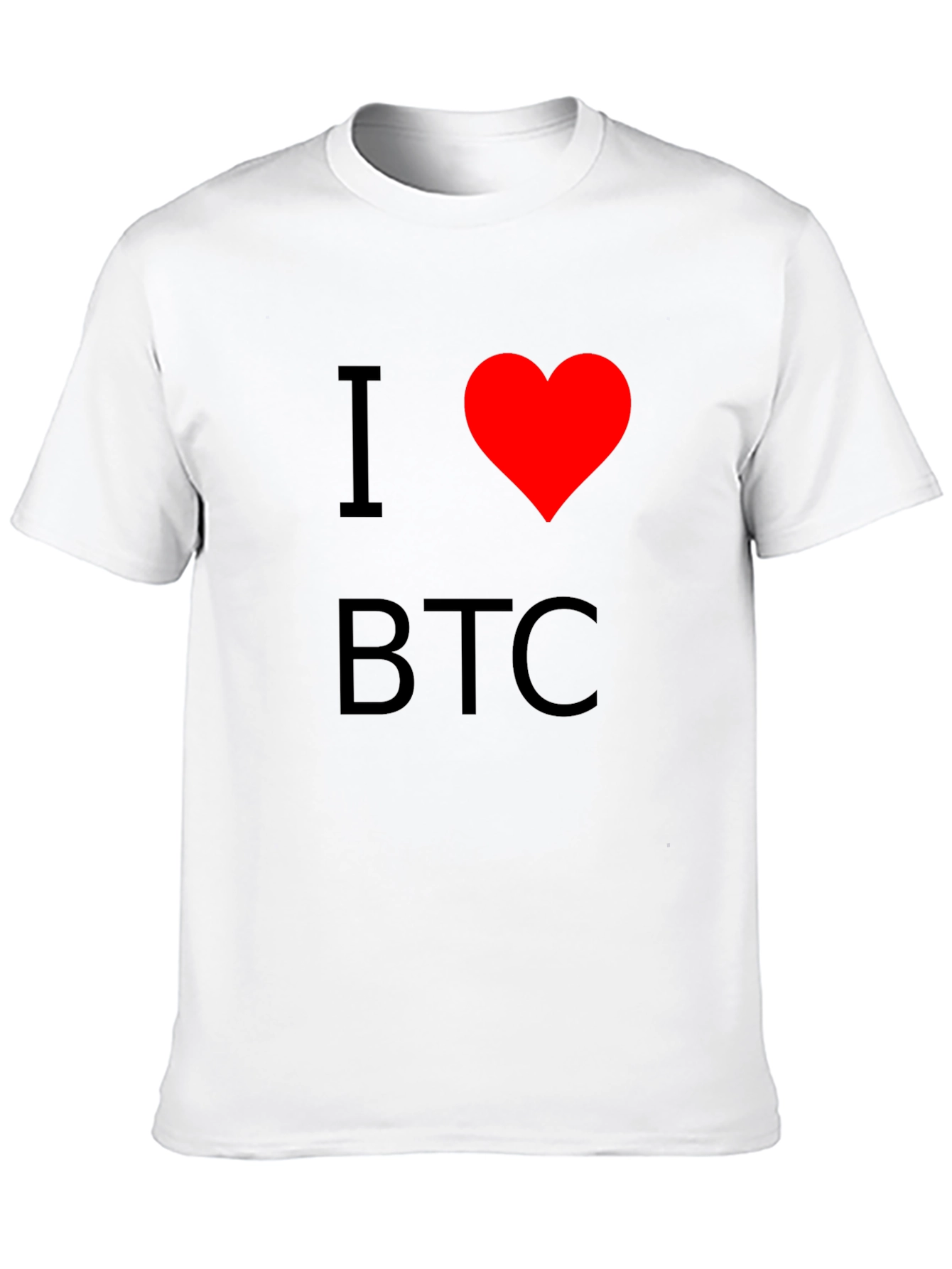 I Heart BTC Black T-Shirt - Bitcoin Cryptocurrency Tee