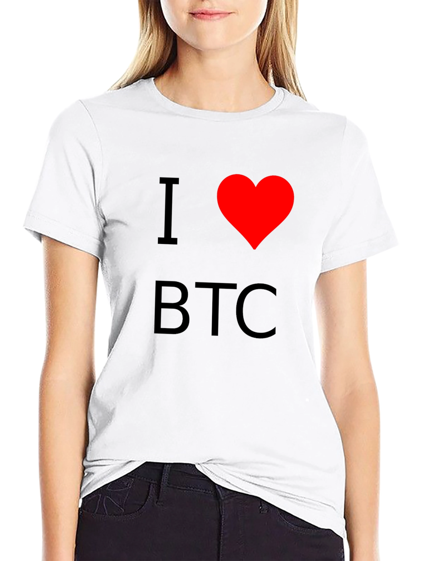 I Heart BTC Black T-Shirt - Bitcoin Cryptocurrency Tee