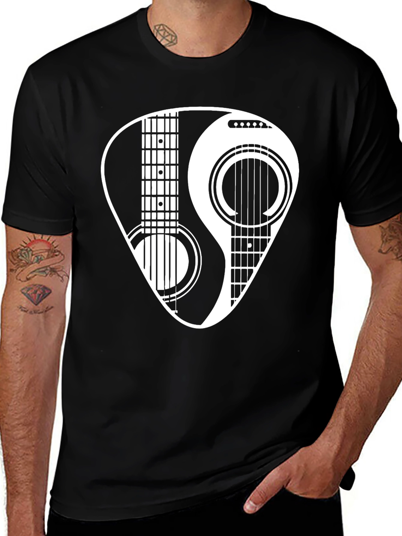 Yin Yang Guitar Pick T-Shirt