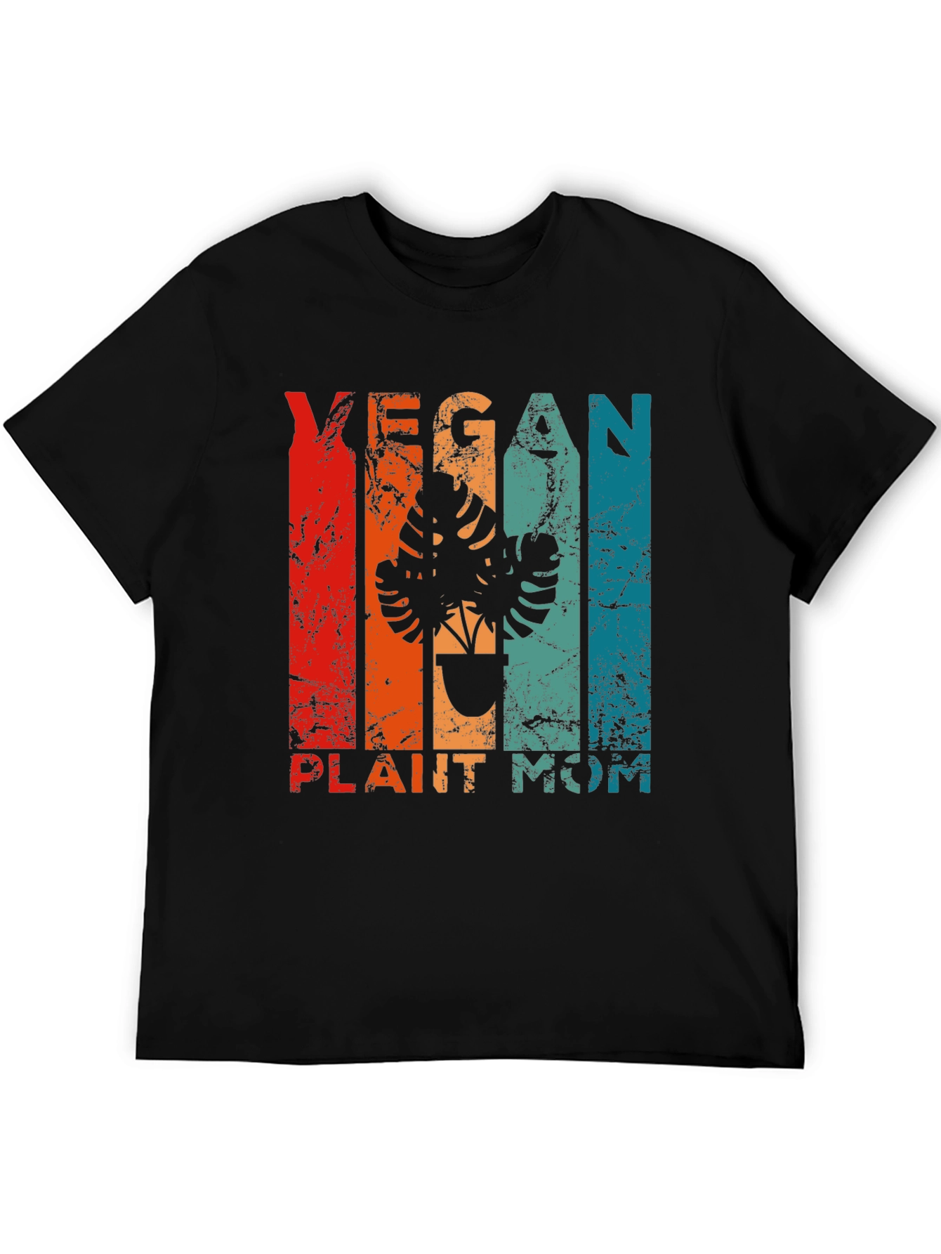 Vegan Plant Mom T-Shirt - Retro Design
