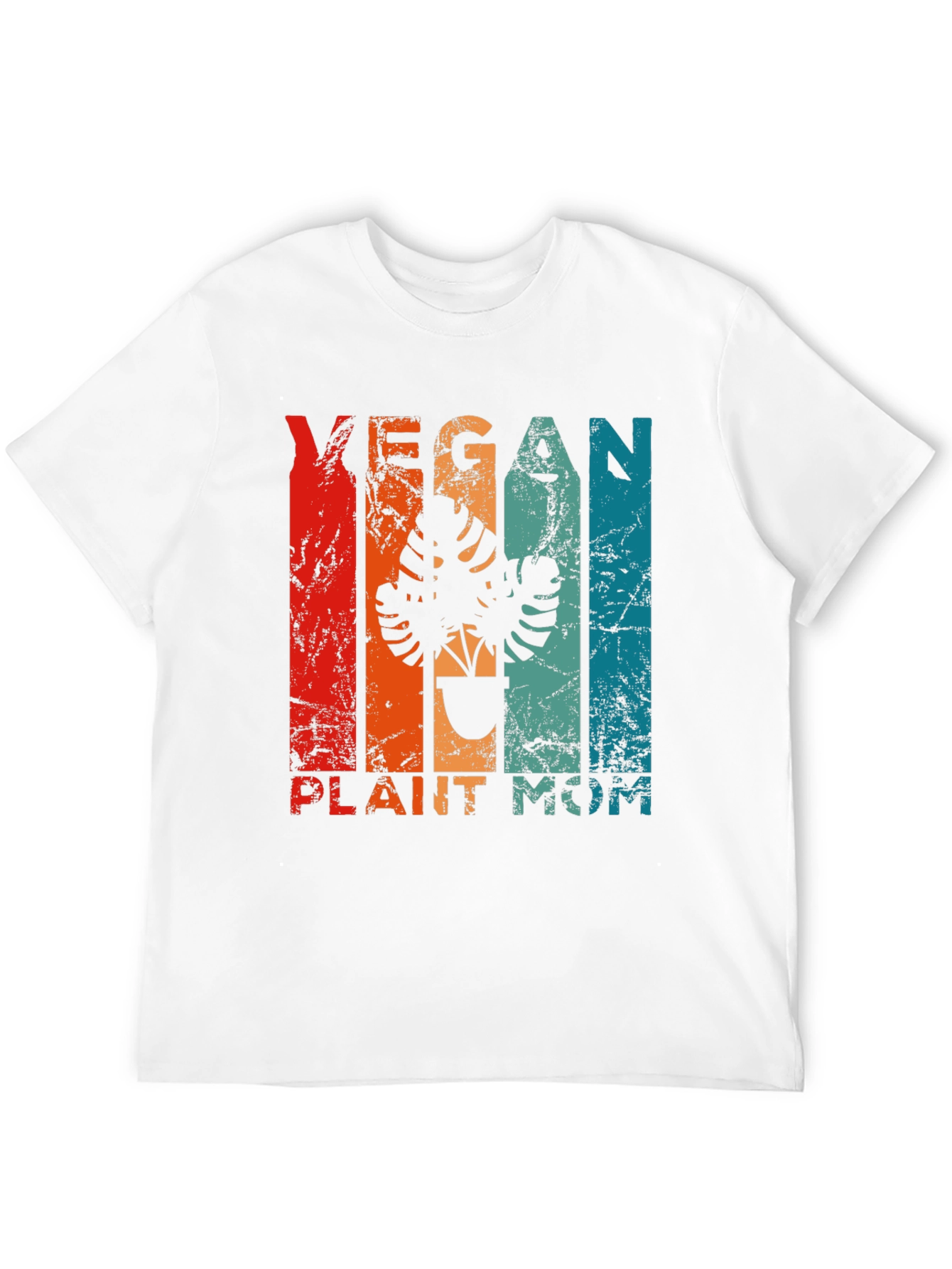 Vegan Plant Mom T-Shirt - Retro Design