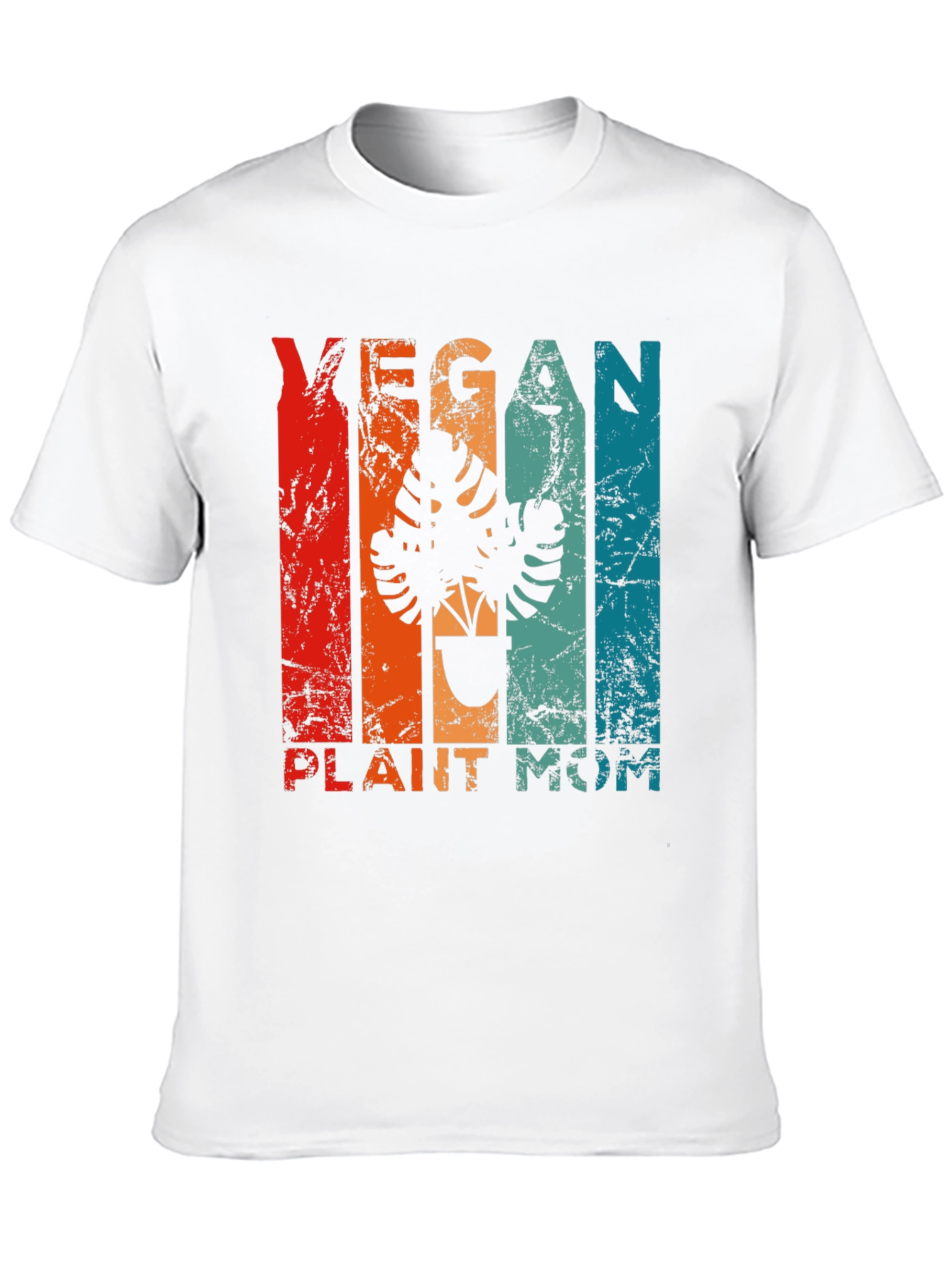 Vegan Plant Mom T-Shirt - Retro Design