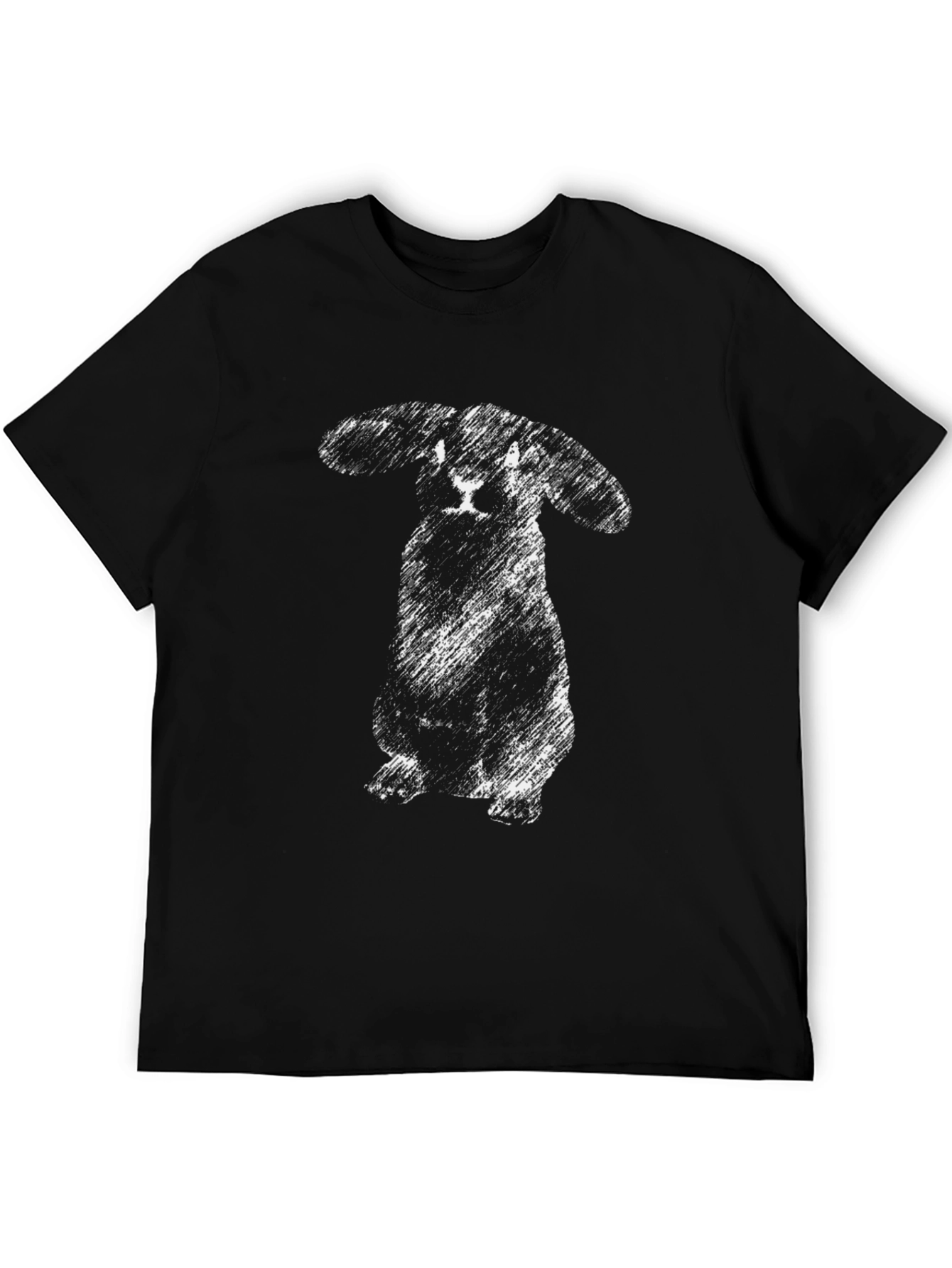 Sketchy Rabbit Graphic Tee - Soft Cotton