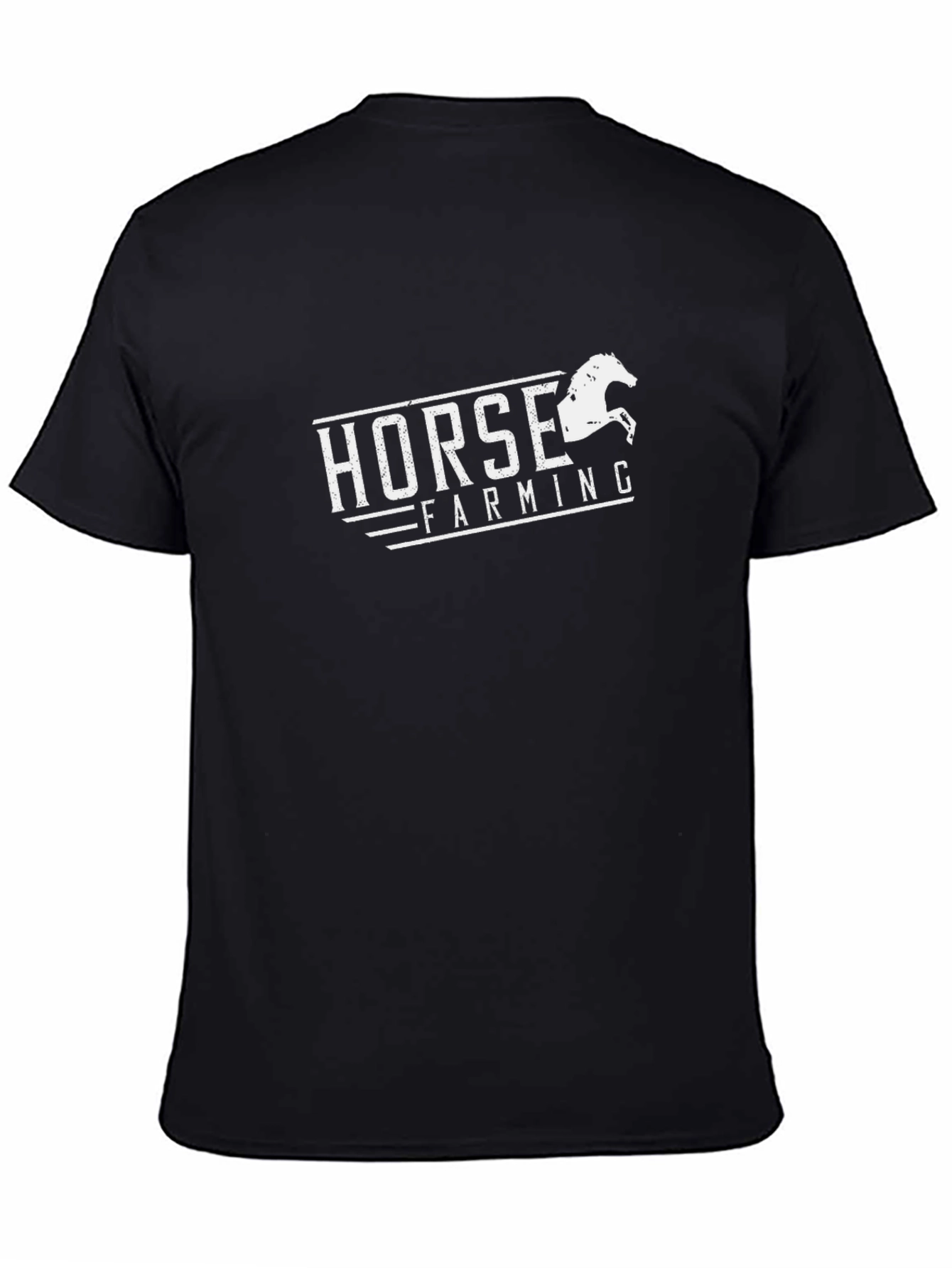 Horse Farming Black T-Shirt