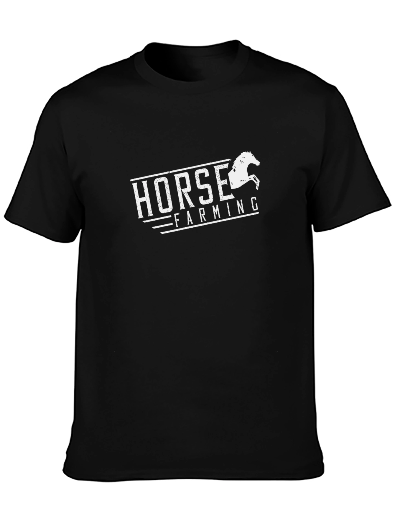 Horse Farming Black T-Shirt
