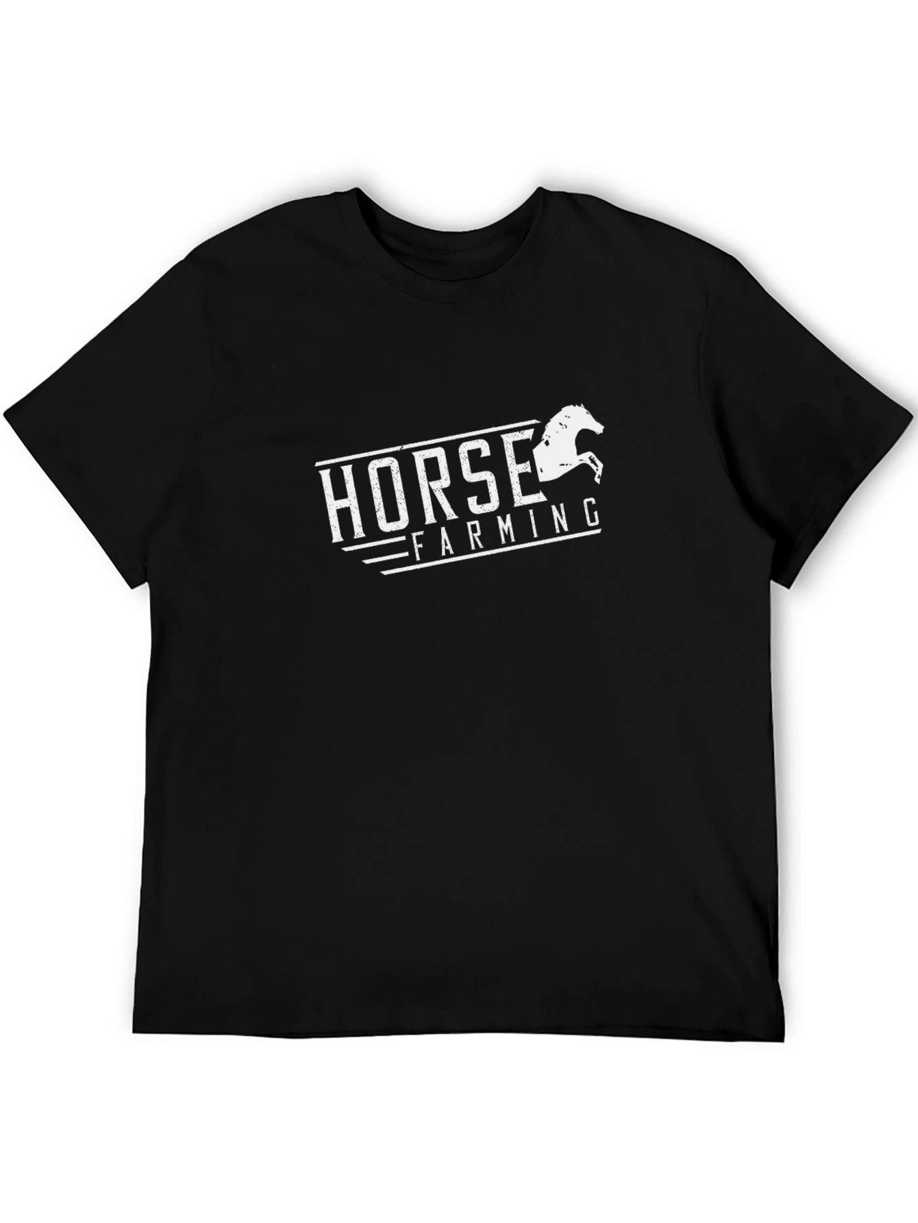Horse Farming Black T-Shirt