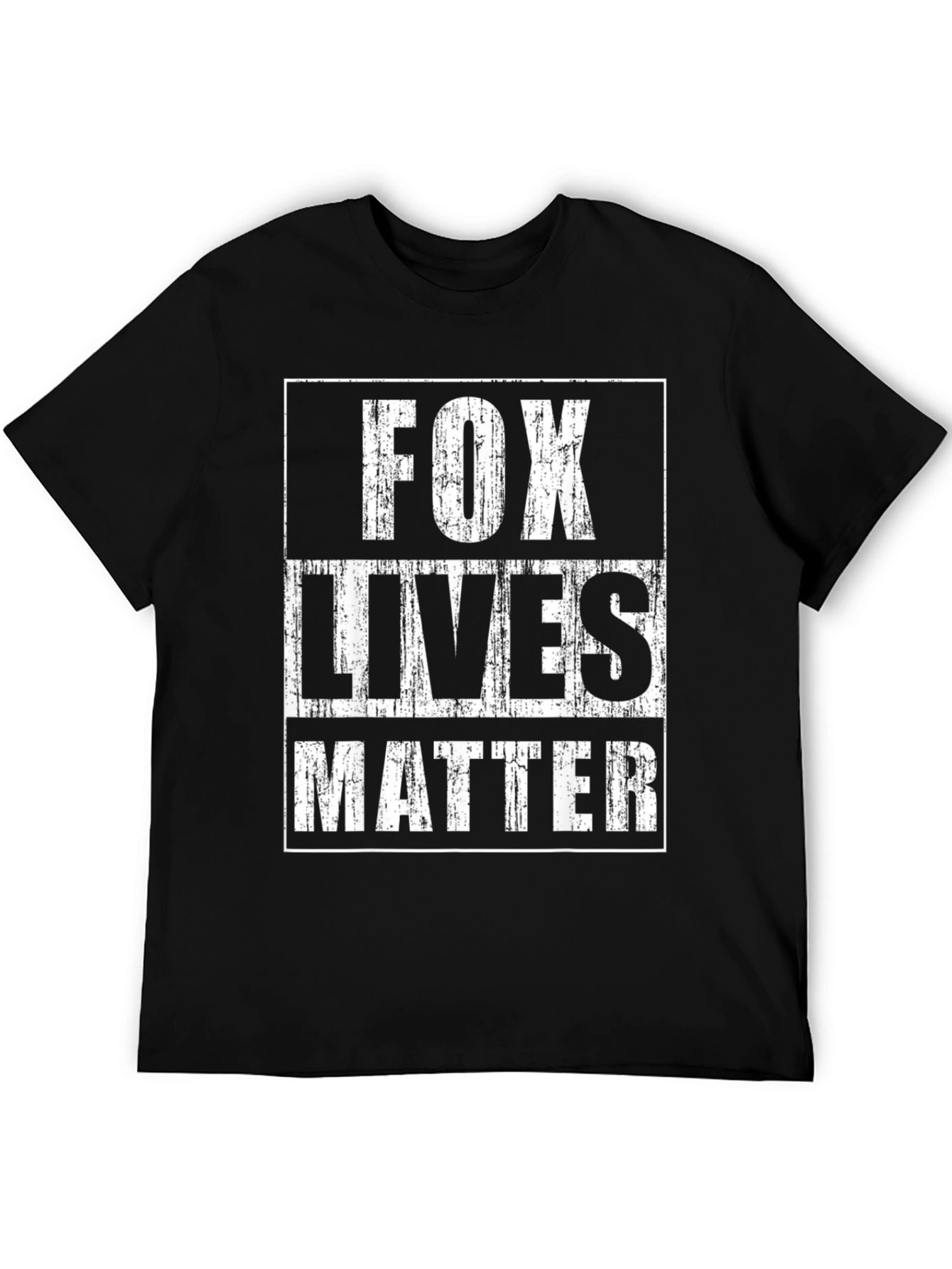 Fox Lives Matter Graphic T-Shirt Black
