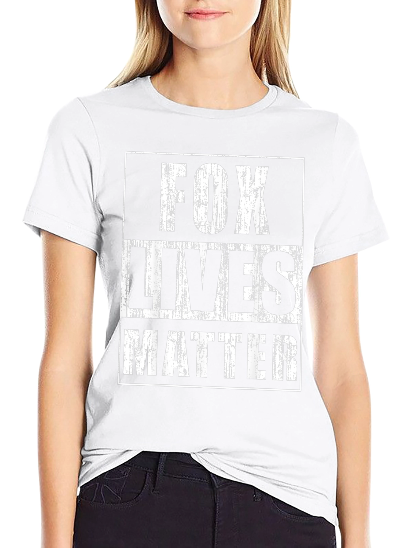 Fox Lives Matter Graphic T-Shirt Black