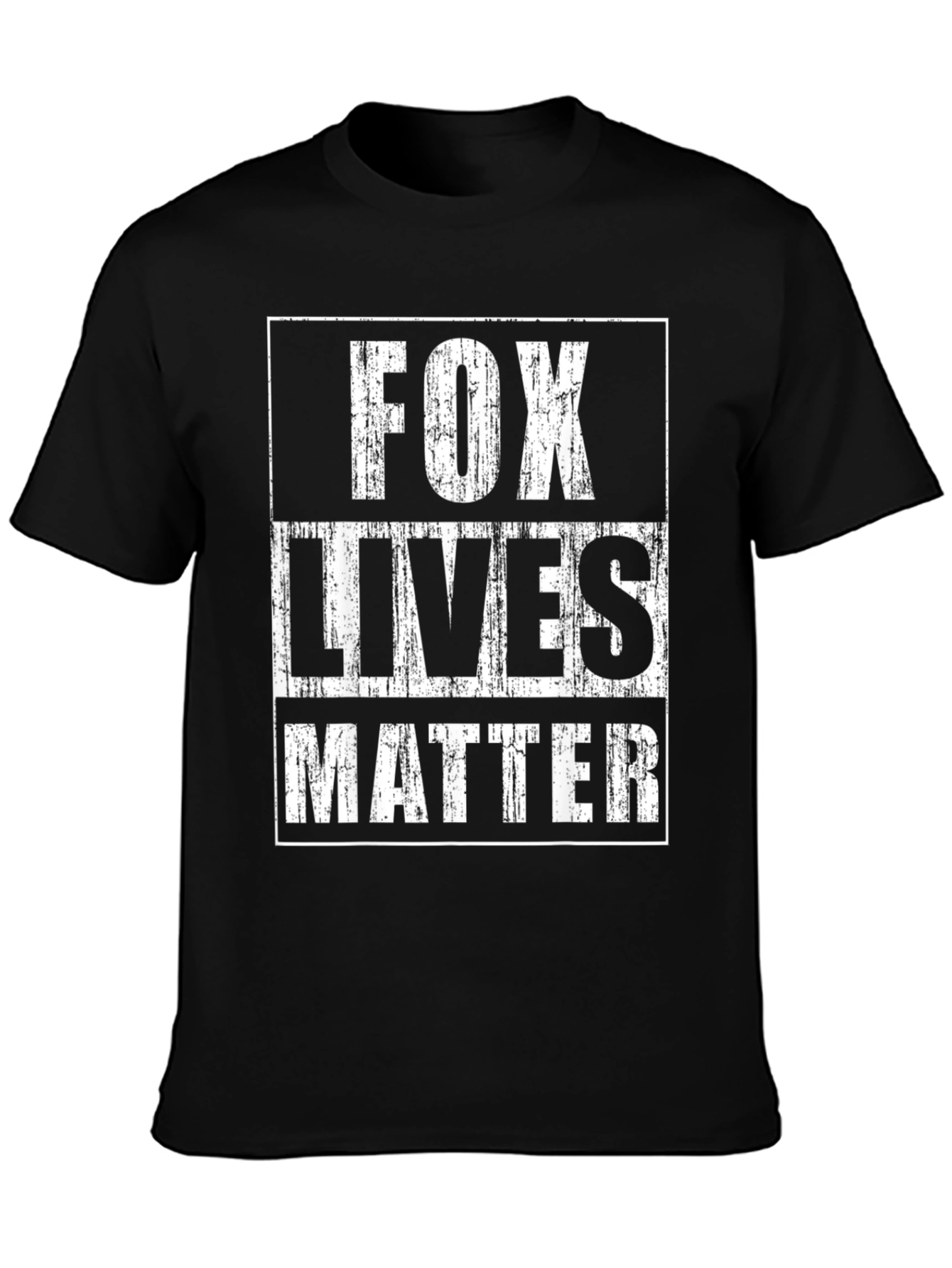 Fox Lives Matter Graphic T-Shirt Black