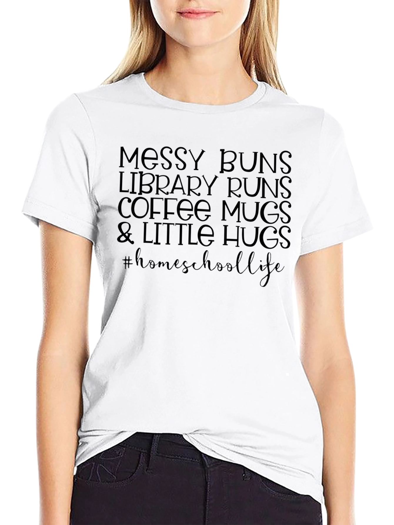 Messy Buns Homeschool Life Graphic Tee