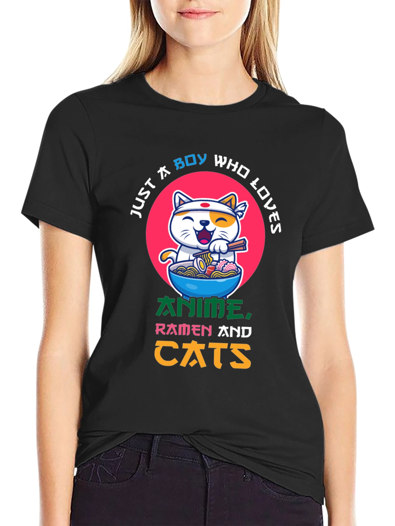 Anime Ramen Cat Lover T-Shirt