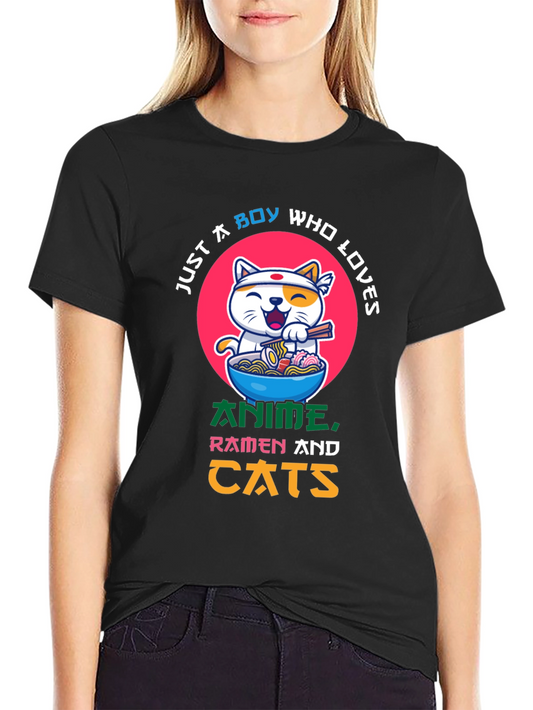Anime Ramen Cat Lover T-Shirt