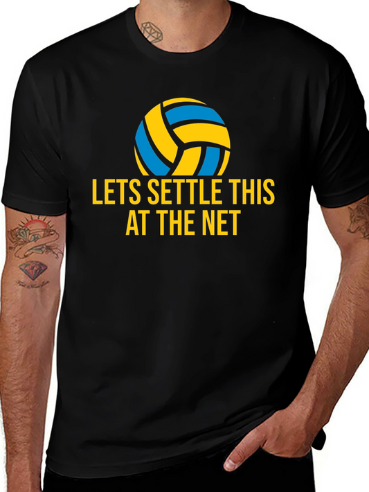 Volleyball Settle This at The Net Graphic Tee