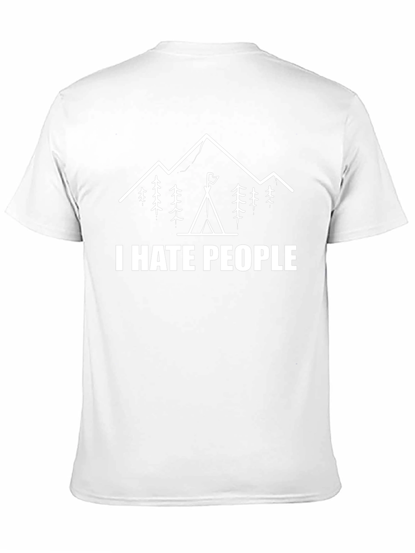 I Hate People Camping Graphic T-Shirt - Black