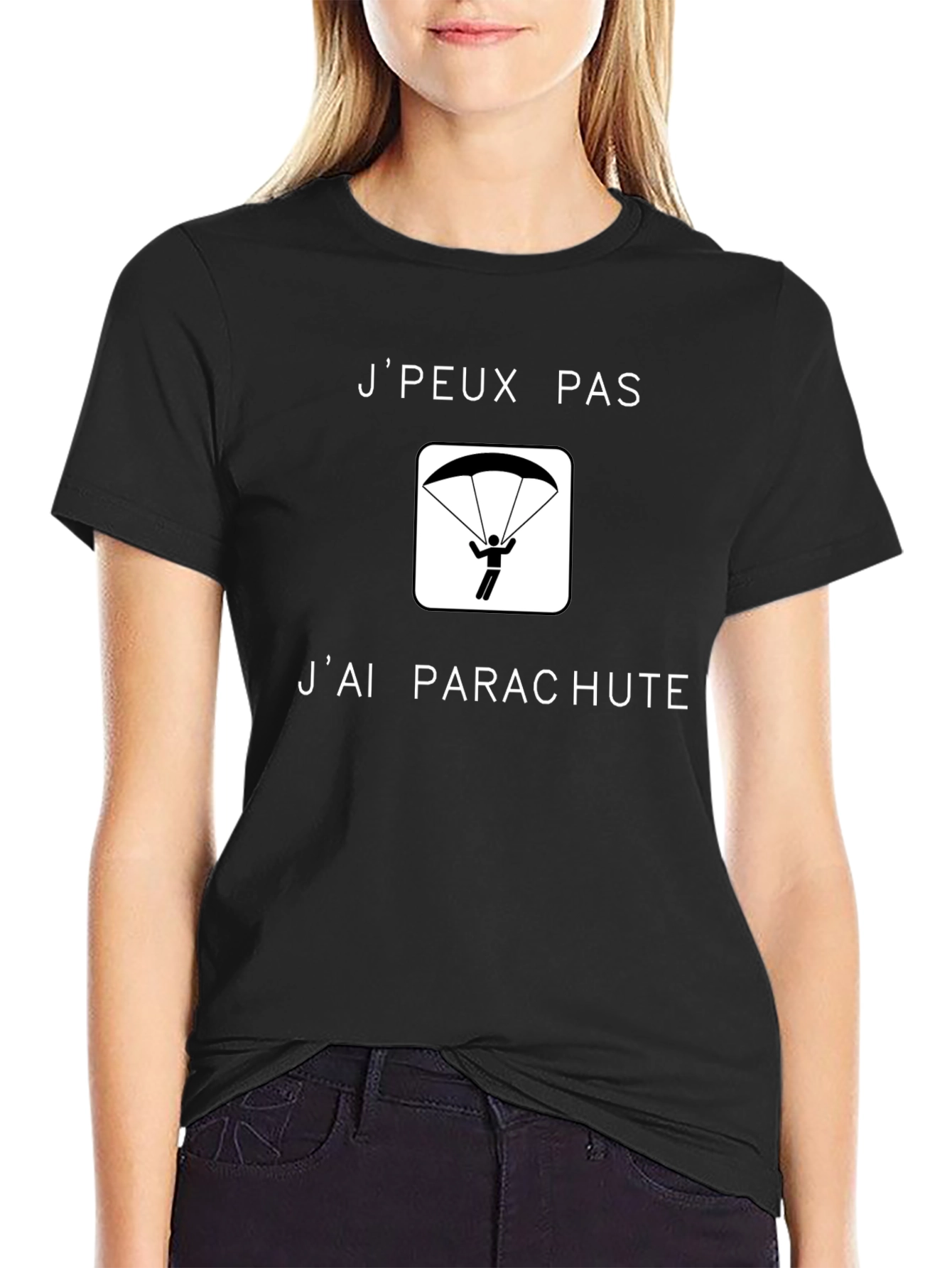 Funny French Parachute T-Shirt - Jpeux pas jai parachute